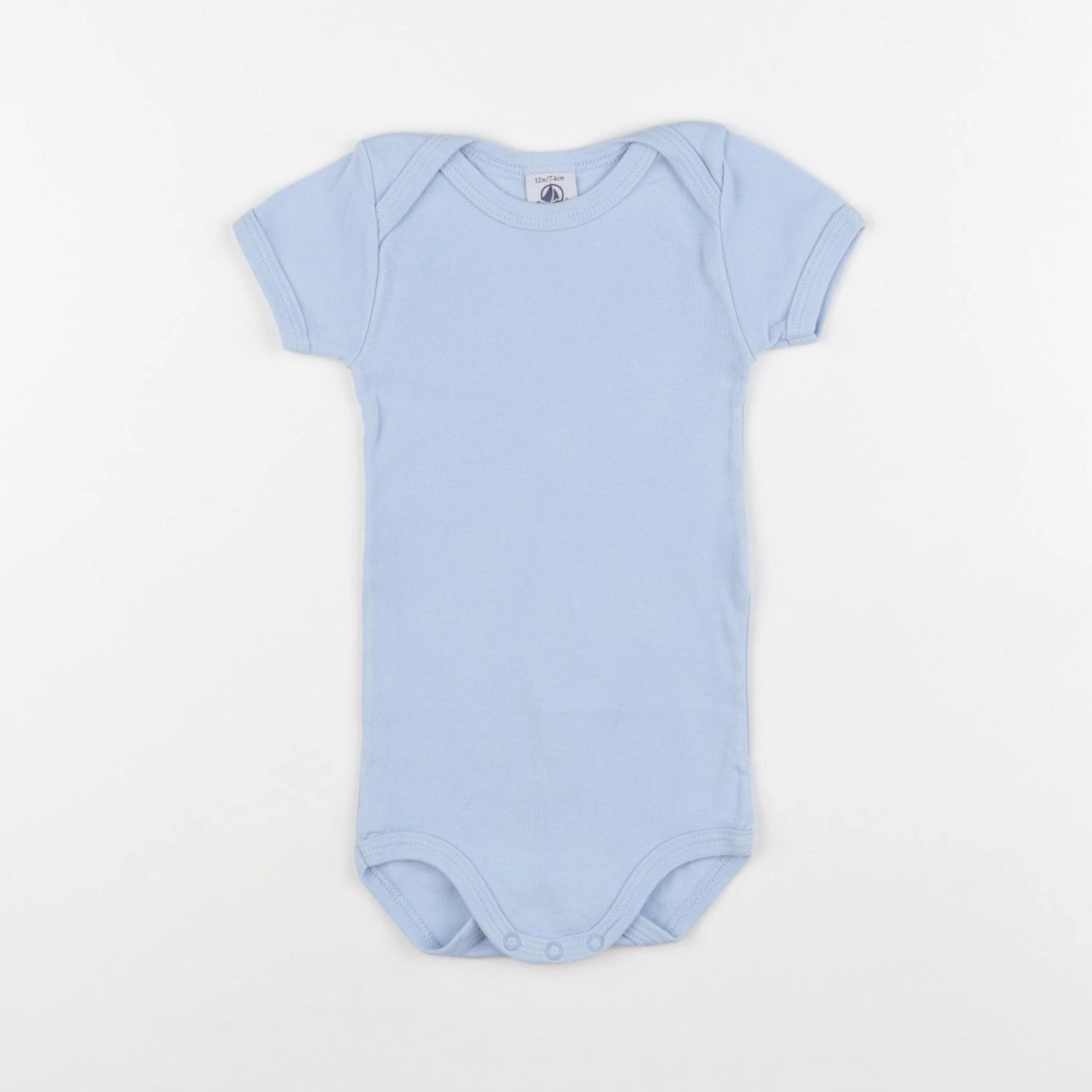 Petit Bateau - body bleu - 12 mois