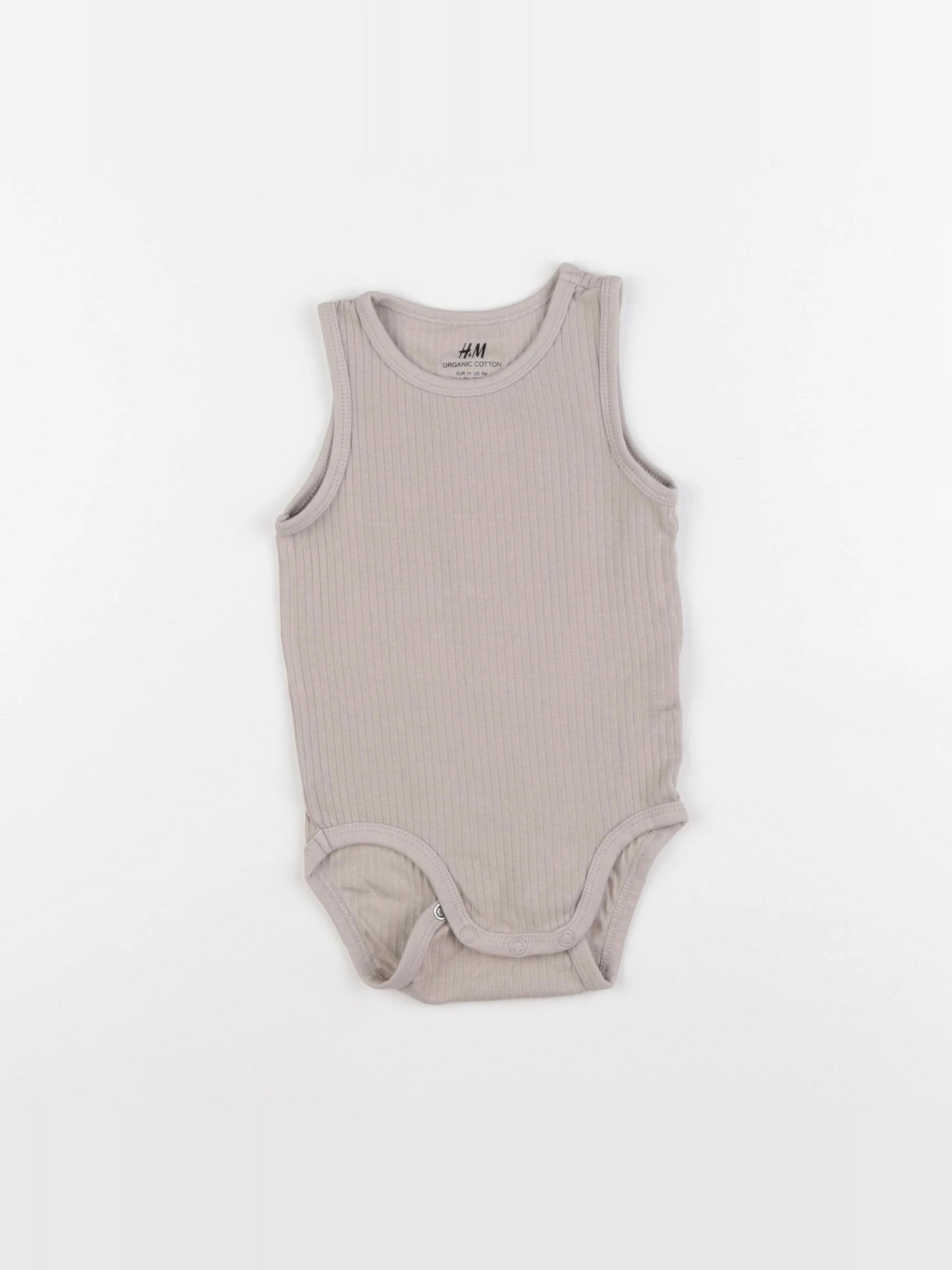 H&M - body marron - 6/9 mois