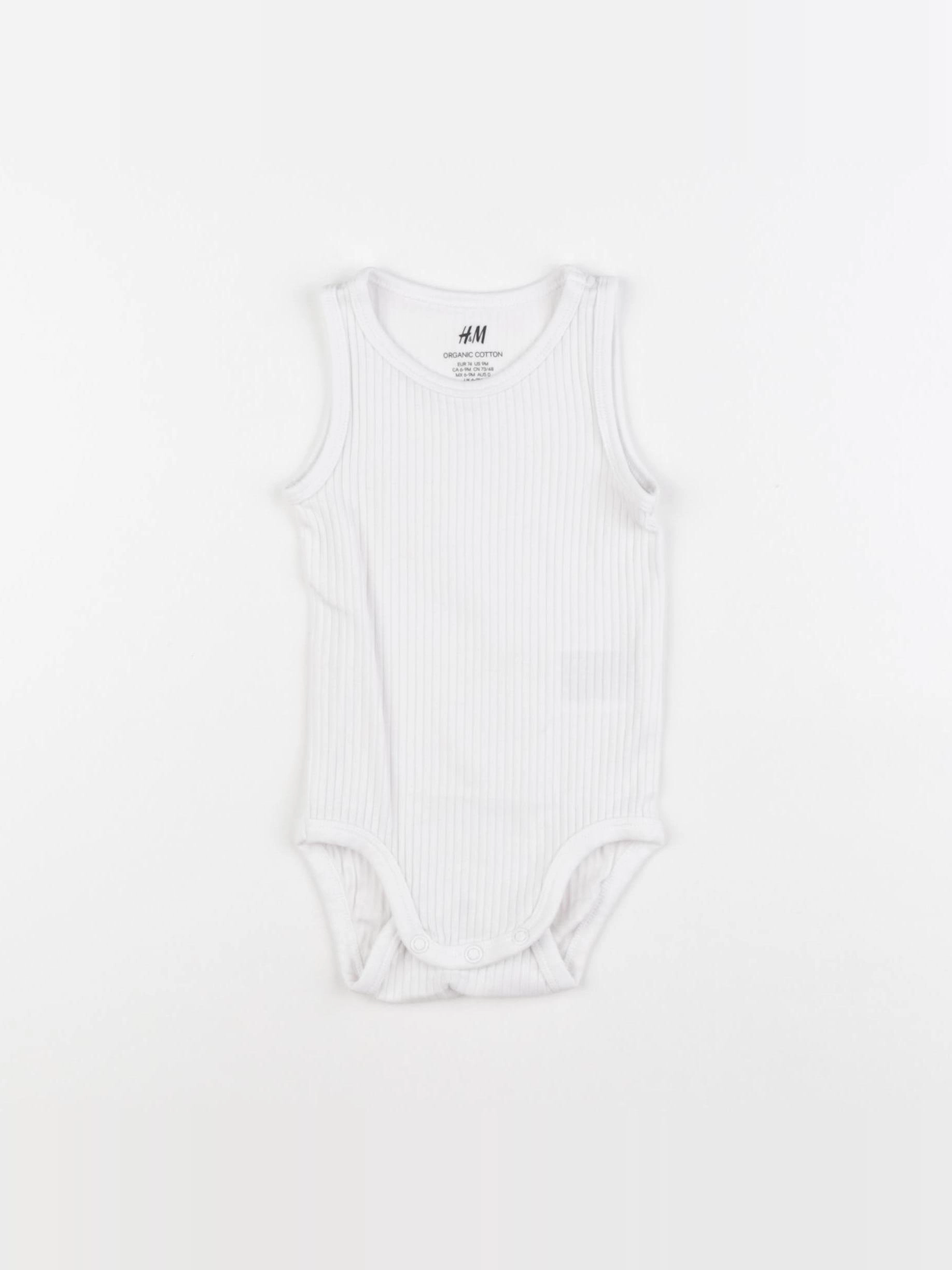 H&M - body blanc - 6/9 mois