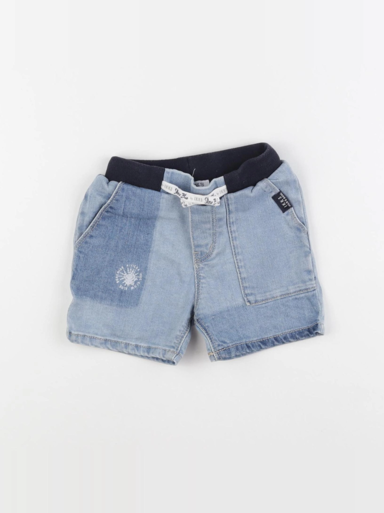IKKS - short bleu - 18 mois