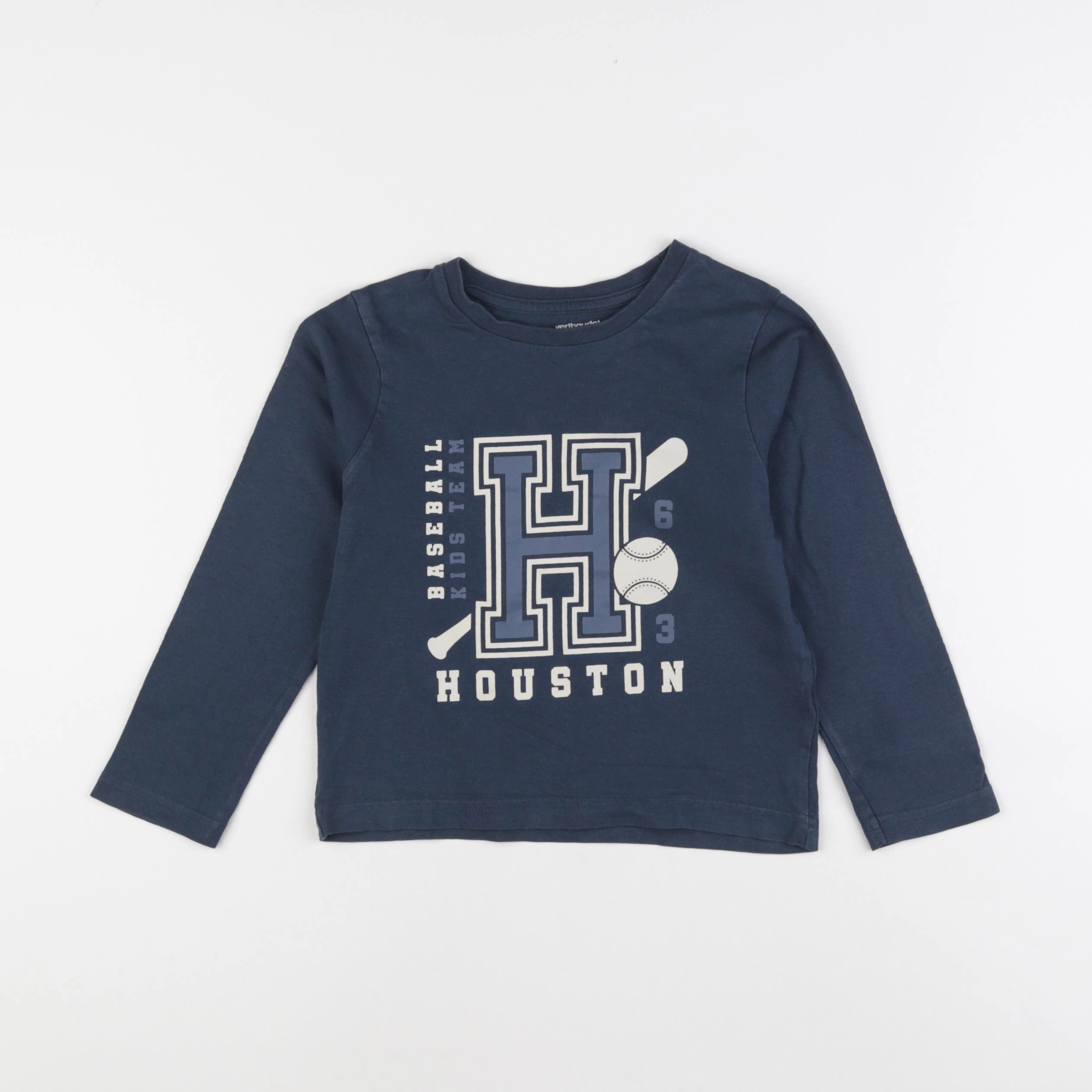Vertbaudet - tee-shirt bleu - 5 ans