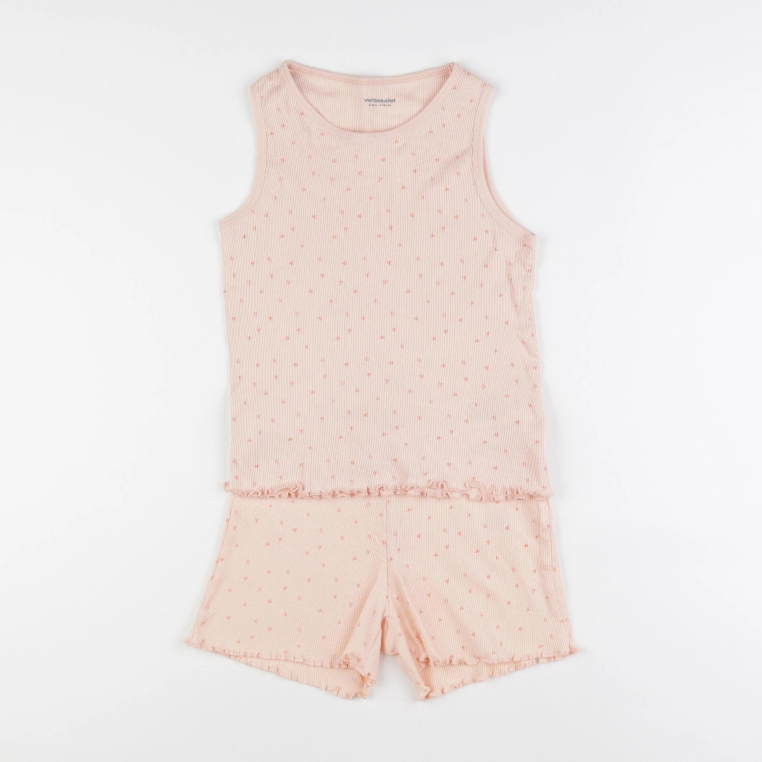 Vertbaudet - pyjama coton rose - 6 ans