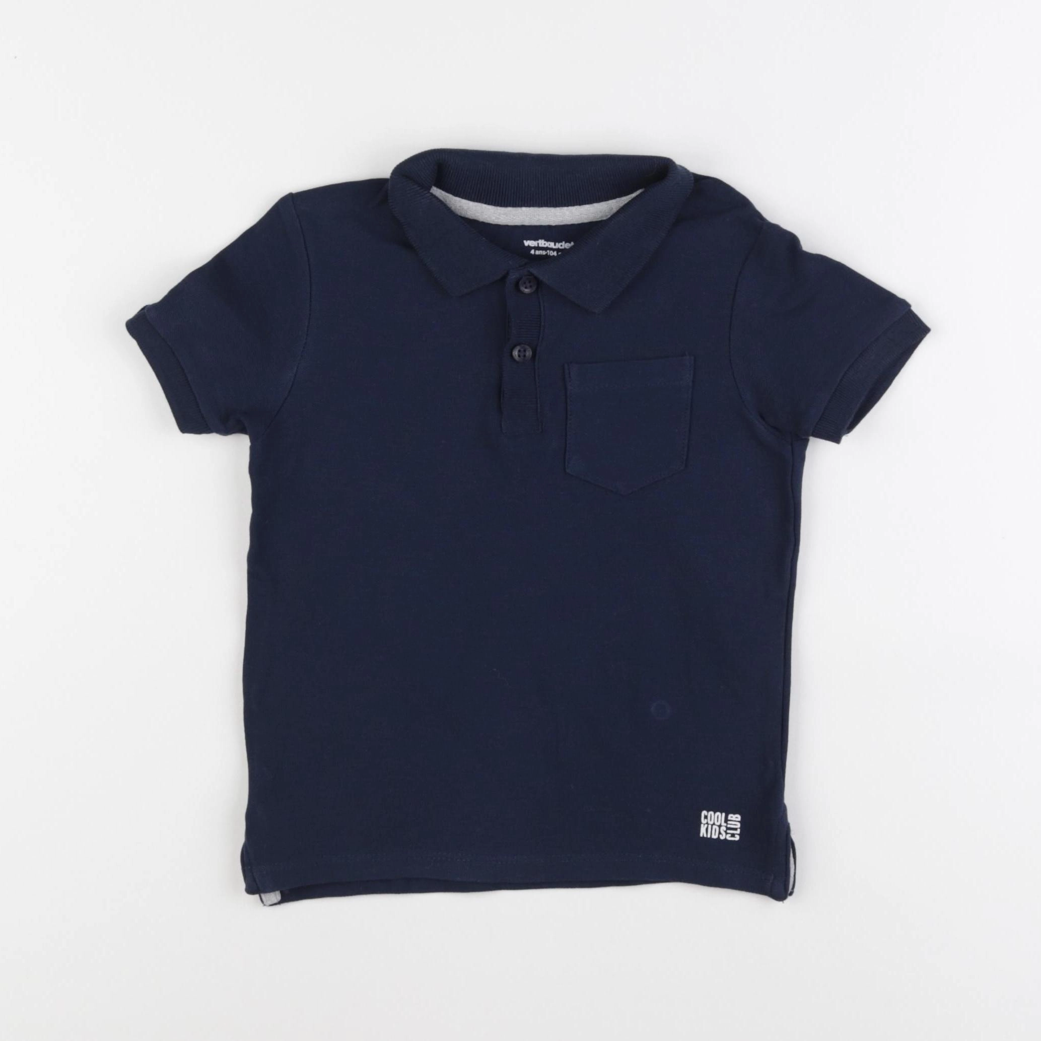 Vertbaudet - polo bleu - 4 ans
