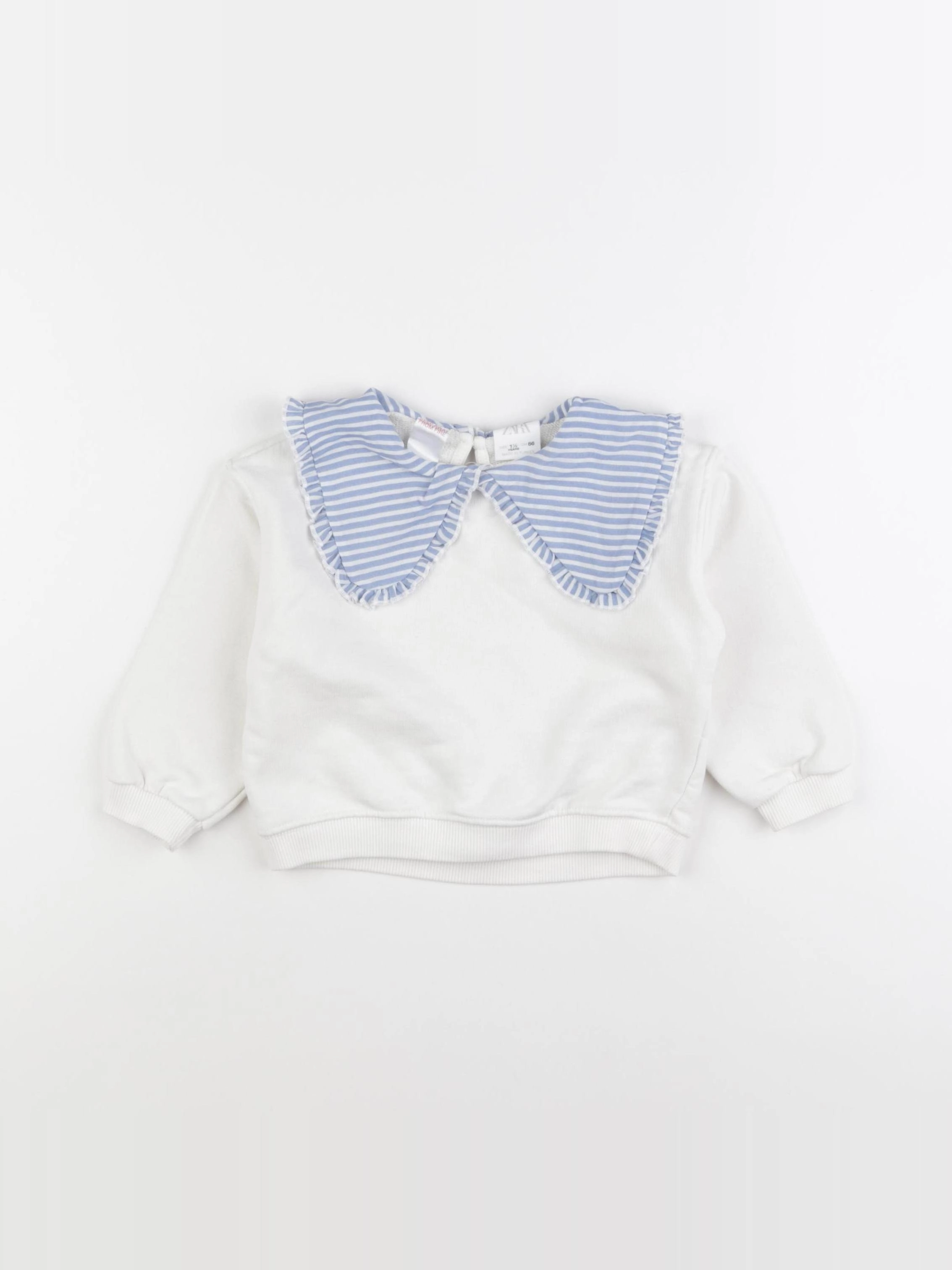 Zara - sweat blanc - 18 mois