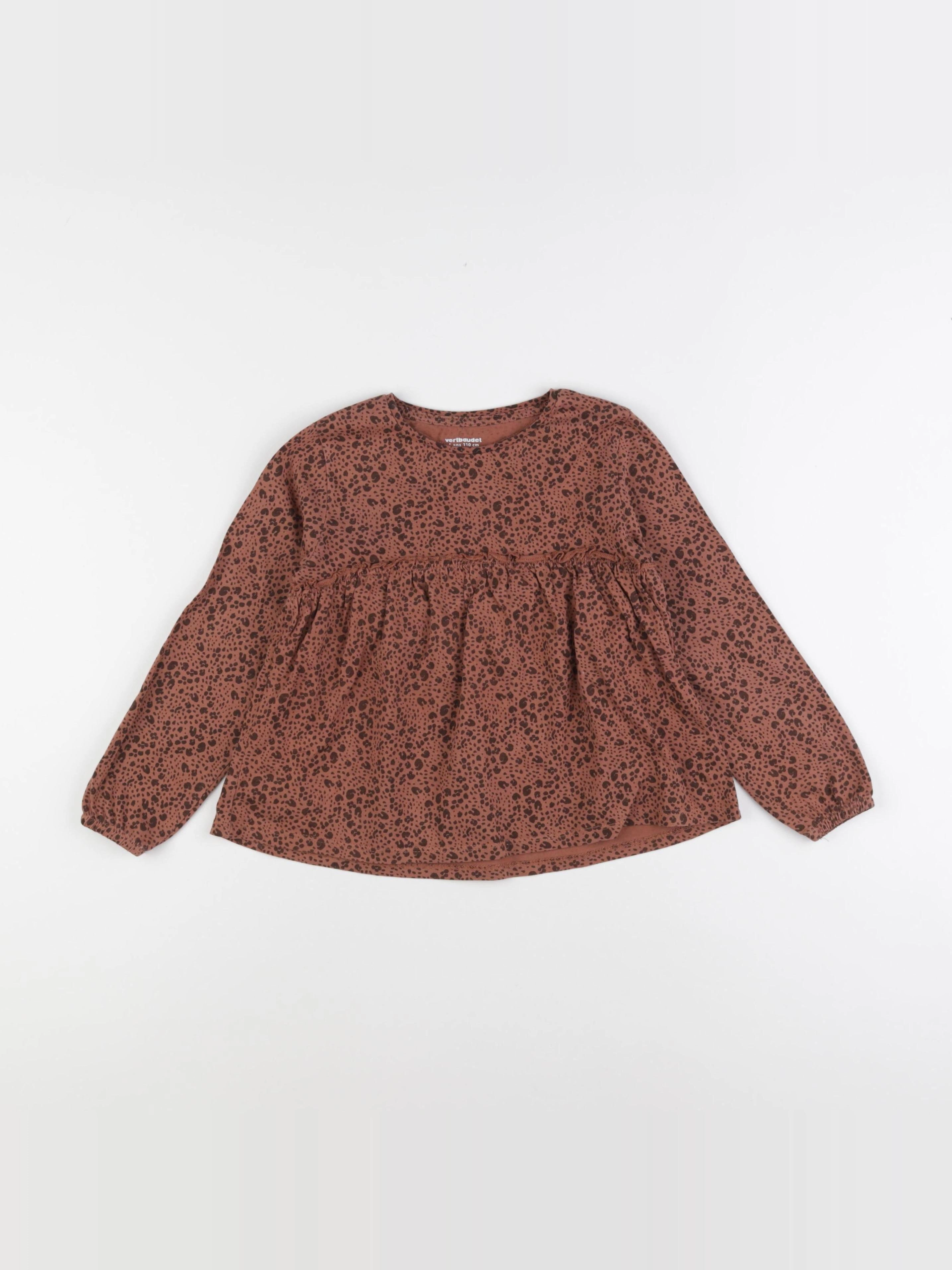 Vertbaudet - tee-shirt marron - 5 ans