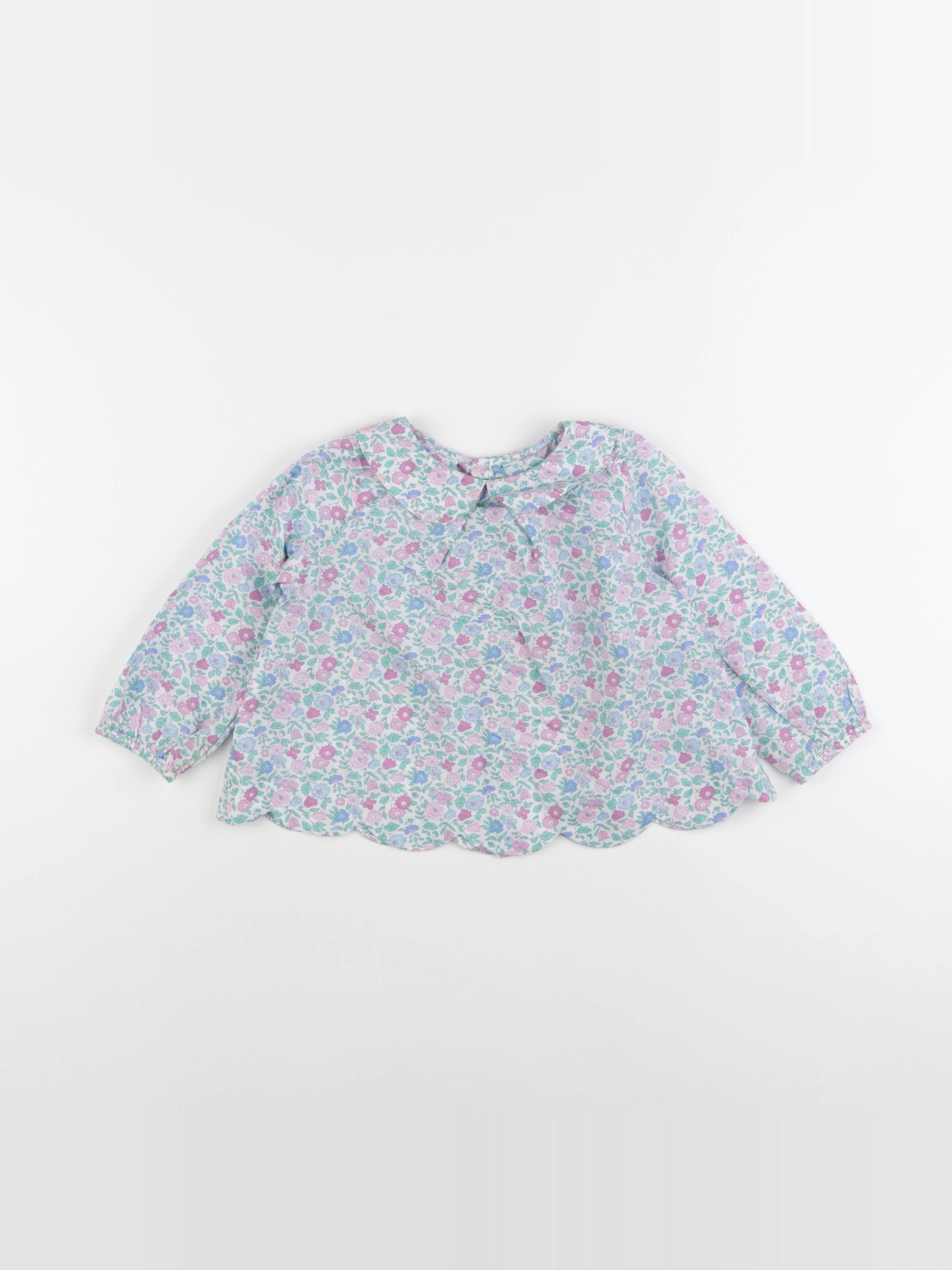 Jacadi - blouse liberty bleu - 24 mois