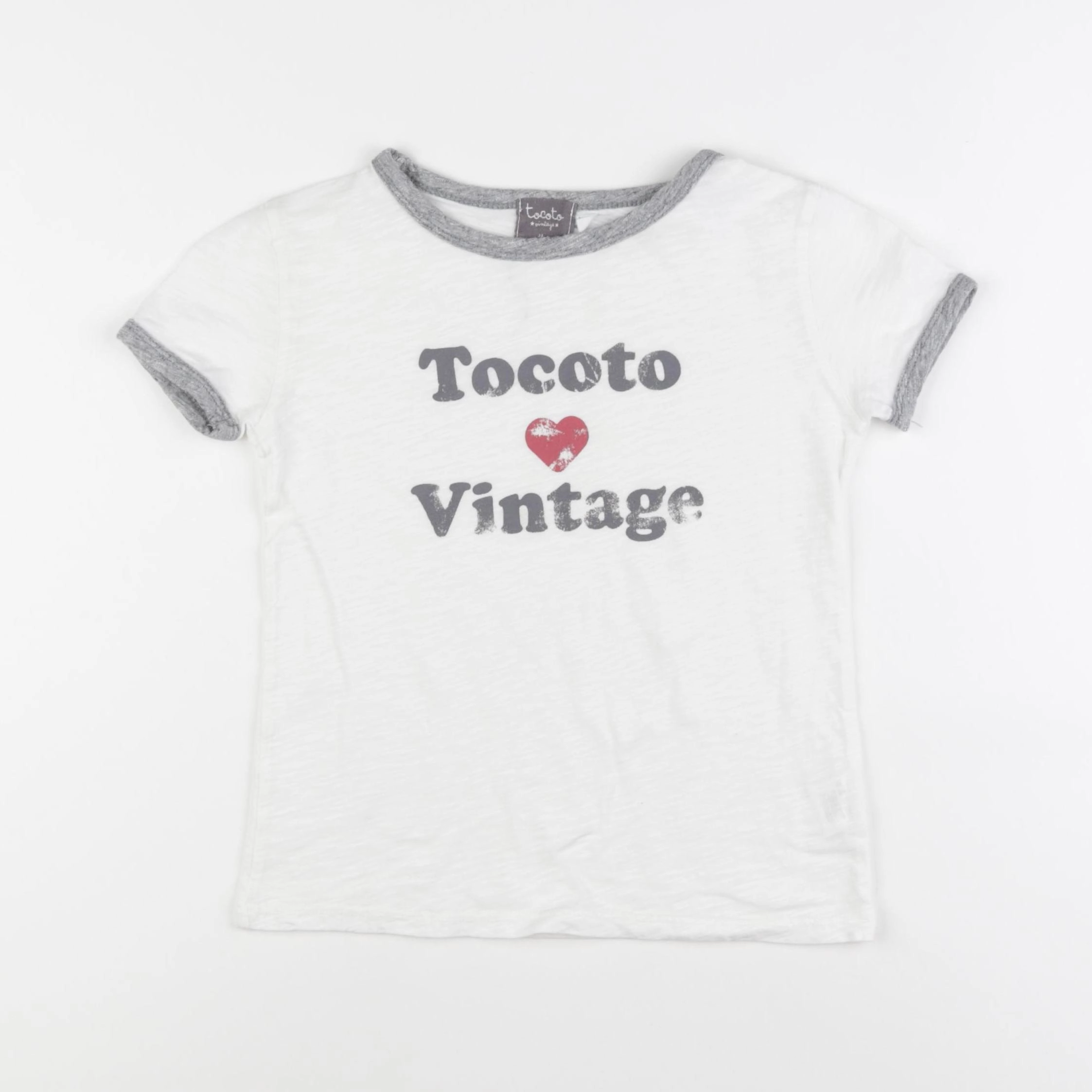 Tocoto vintage - tee-shirt blanc - 6 ans