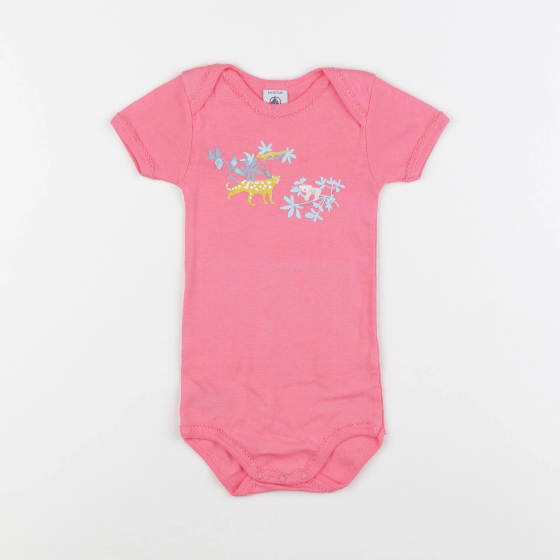 Petit Bateau - body rose - 6 mois