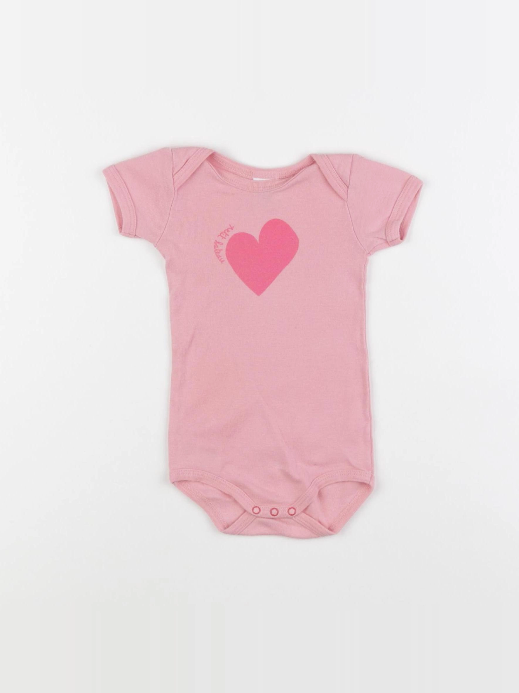 Petit Bateau - body rose - 3 mois
