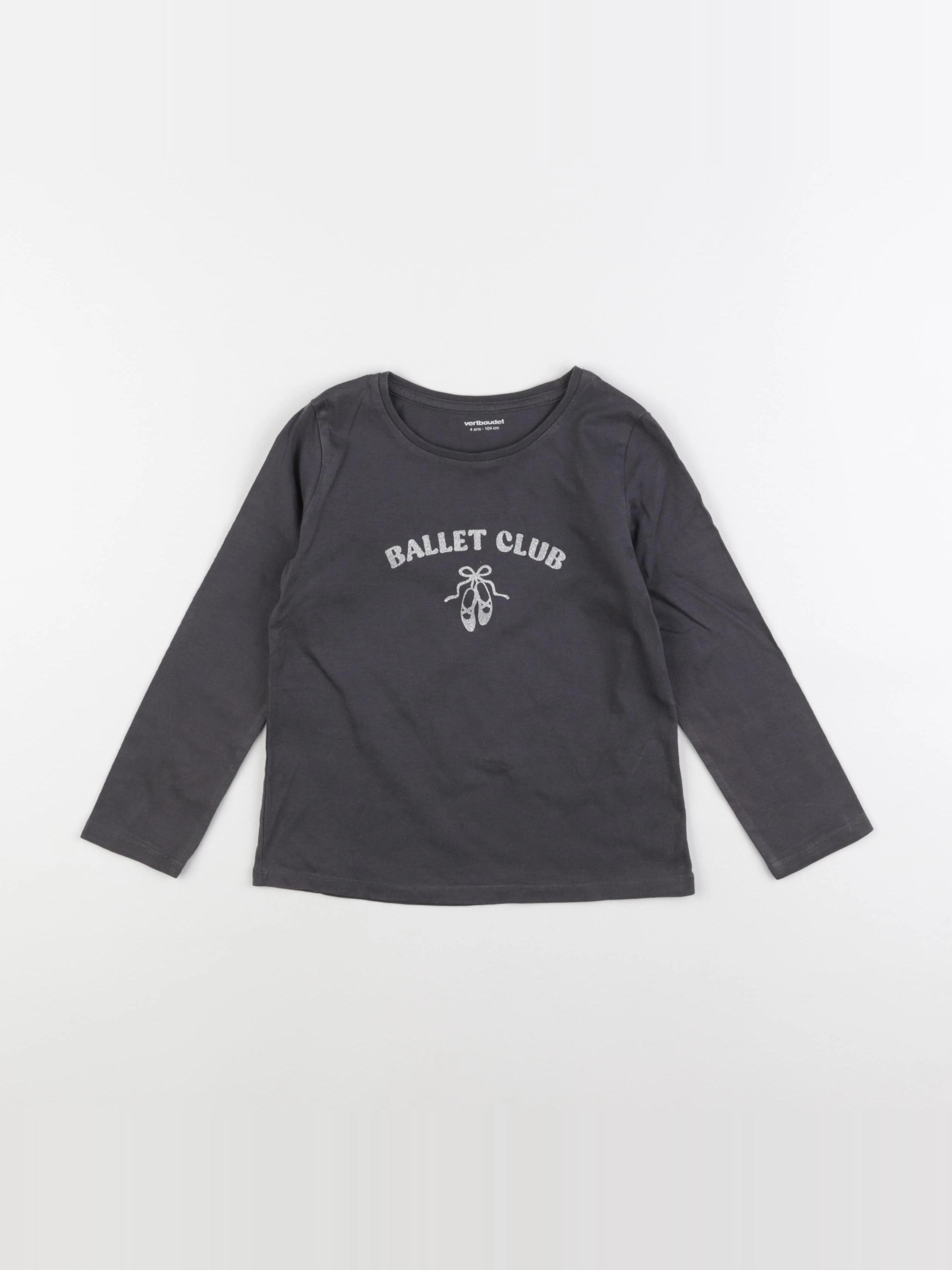 Vertbaudet - tee-shirt gris - 4 ans