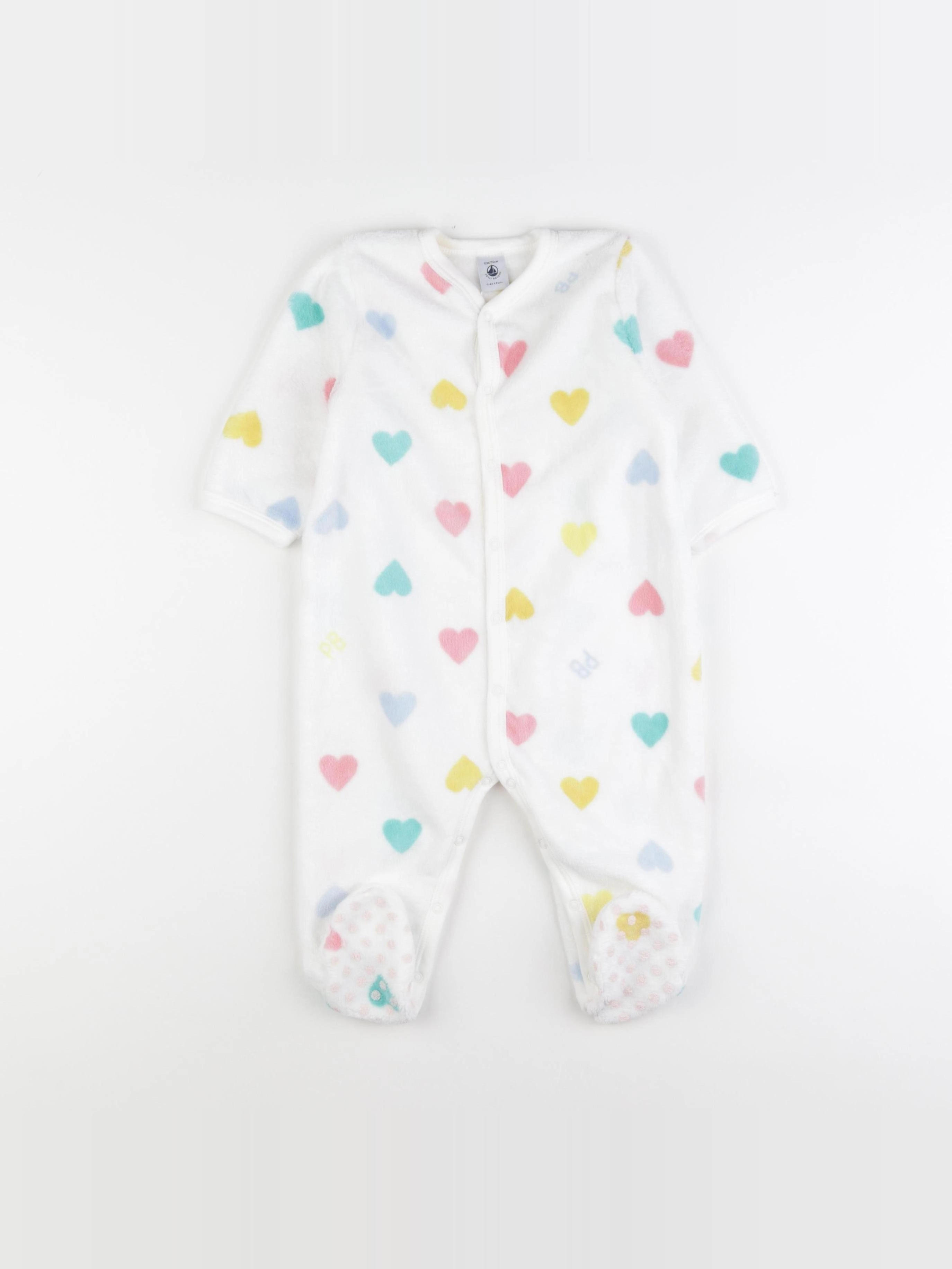 Petit Bateau - pyjama blanc (état neuf) - 12 mois