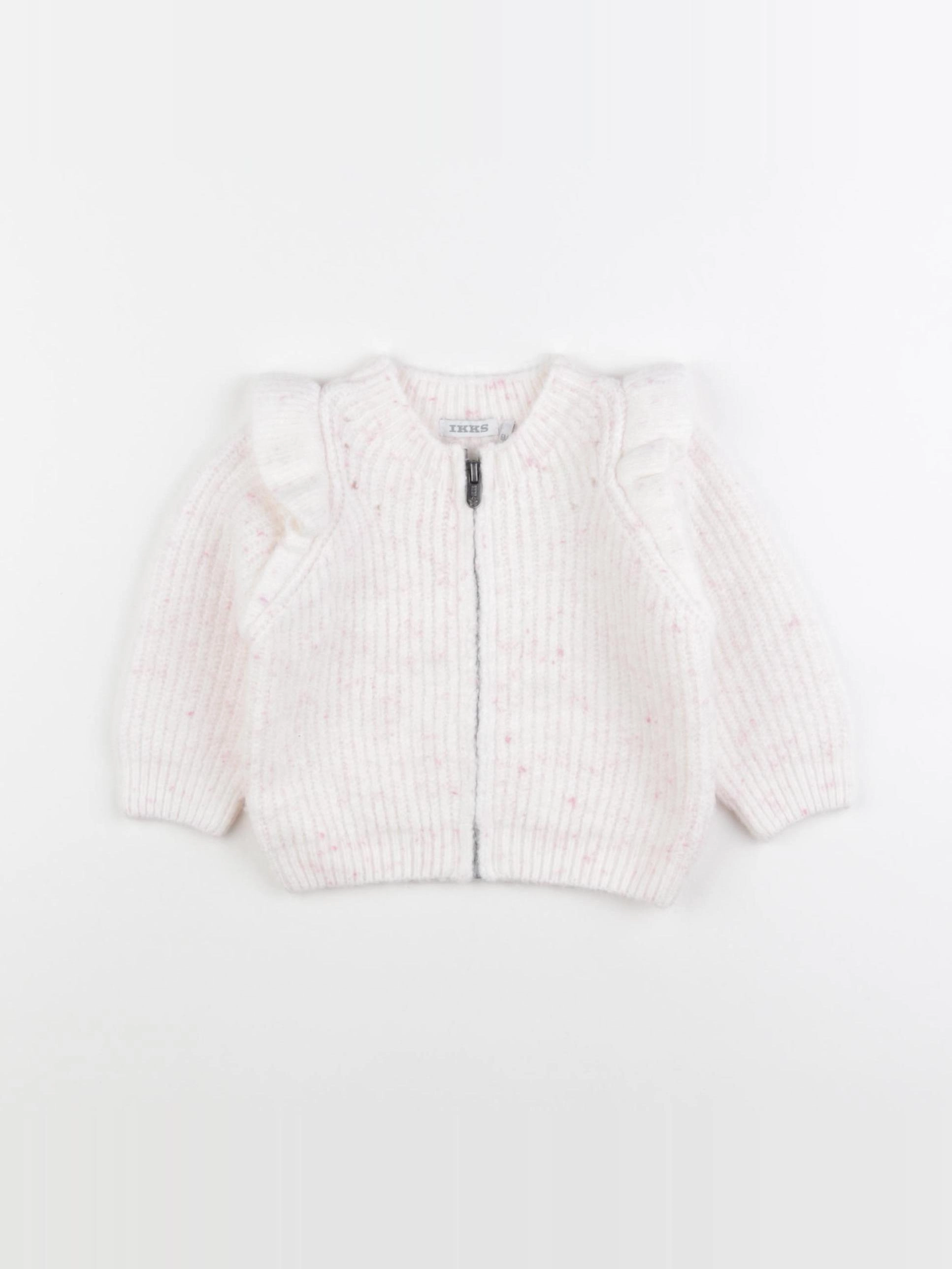 IKKS - gilet blanc - 6 mois