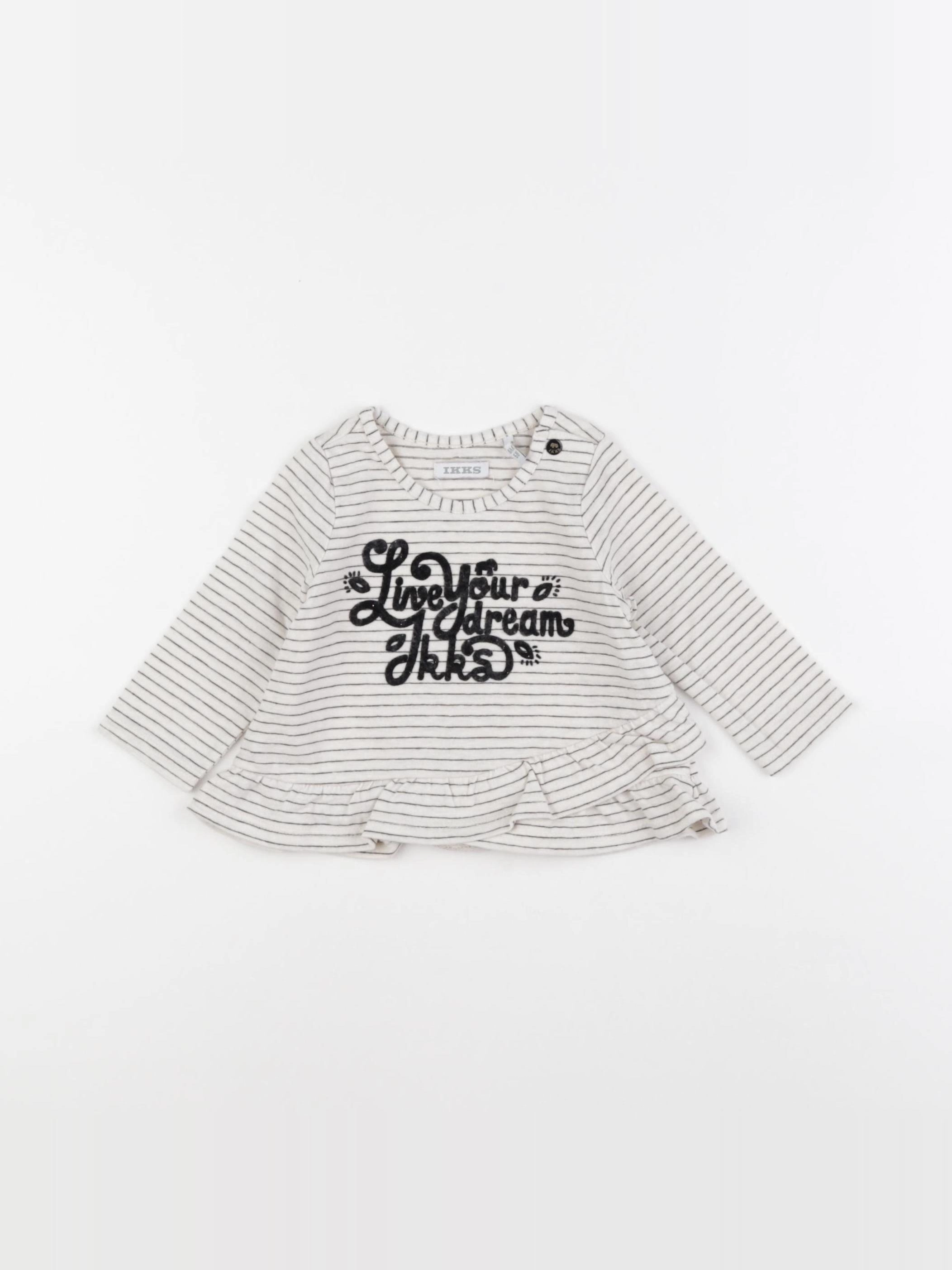 IKKS - tee-shirt beige - 6 mois