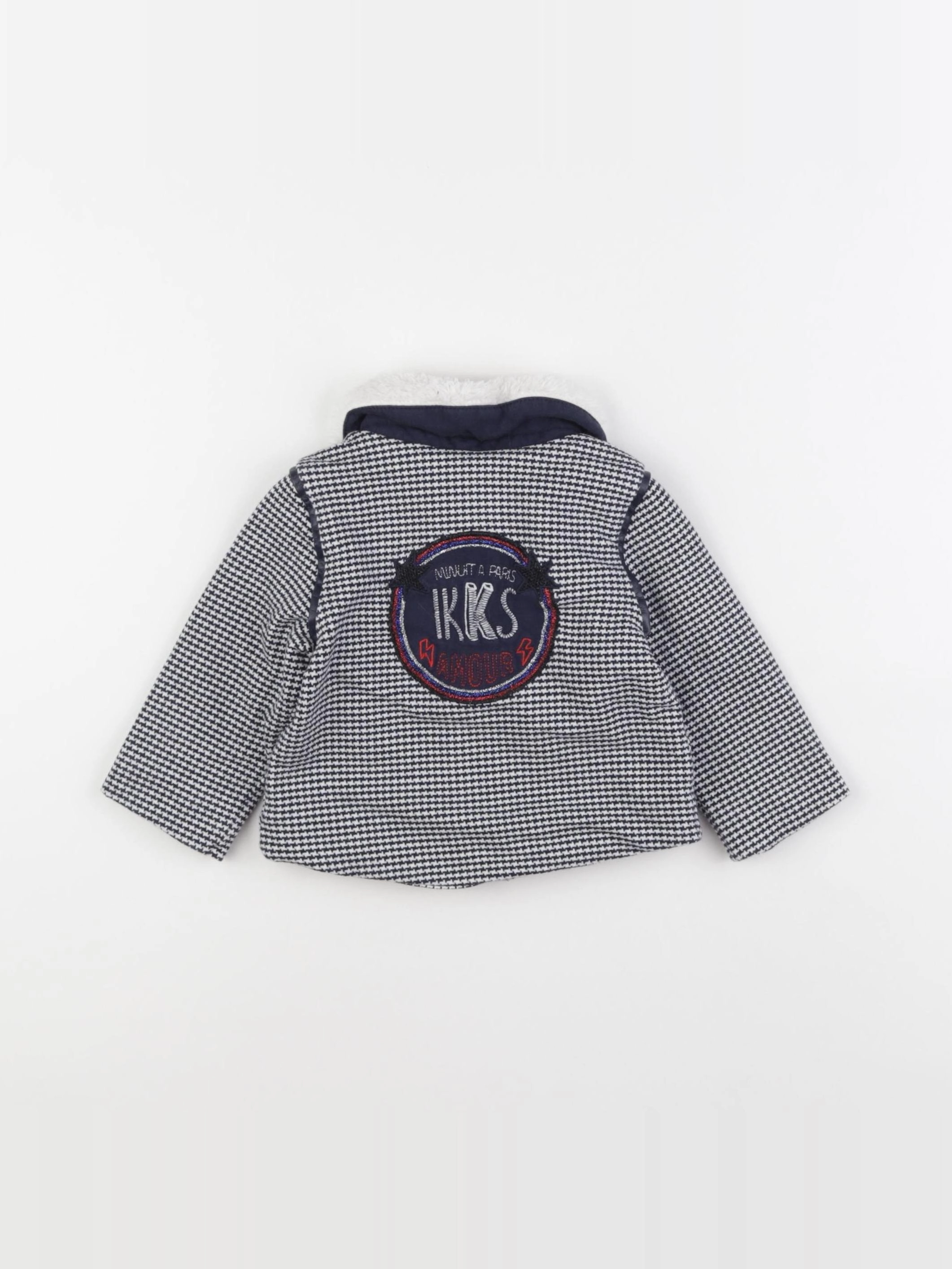IKKS - veste imprimé au dos bleu - 12 mois