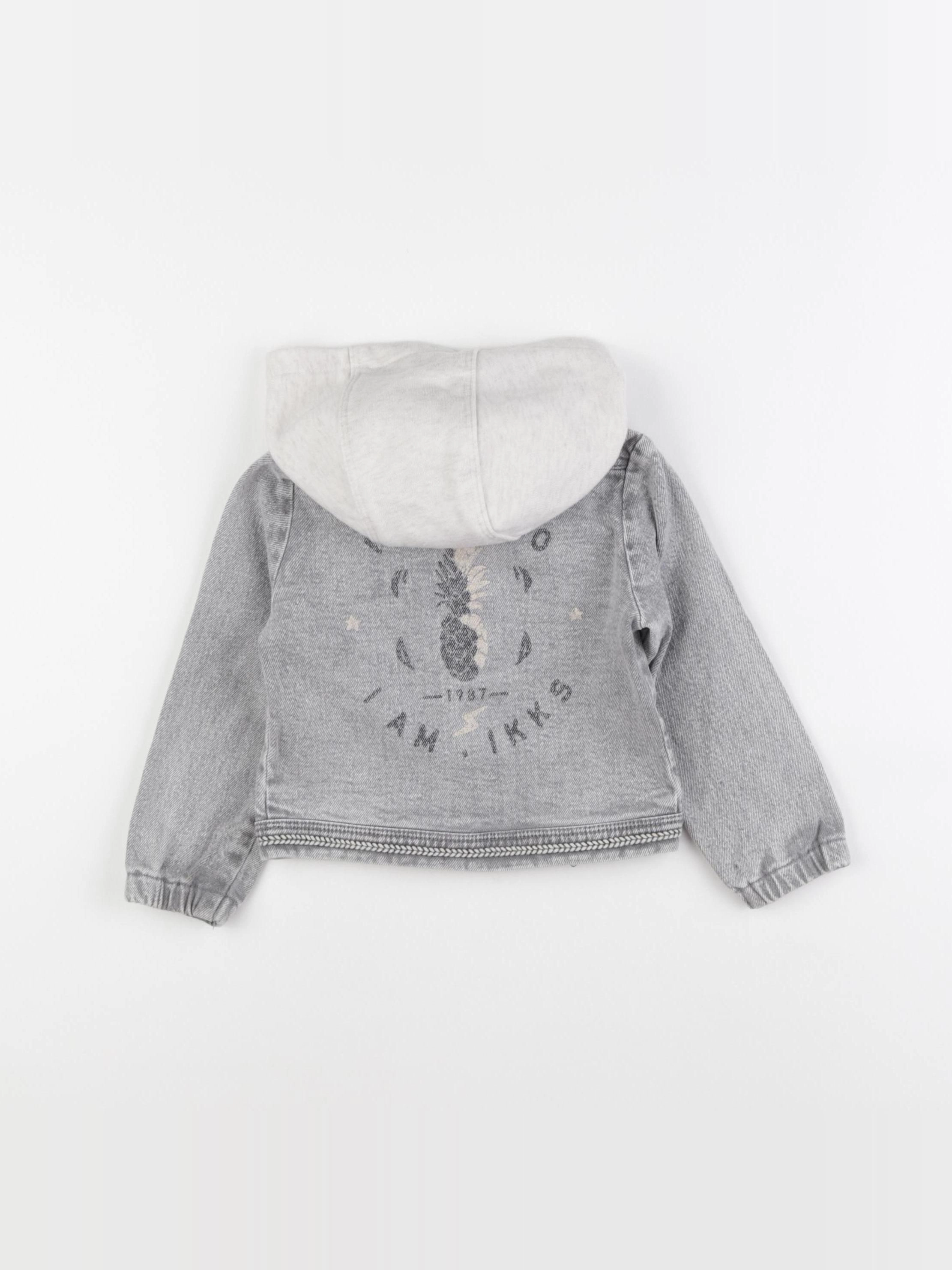IKKS - veste imprimé au dos gris - 2 ans