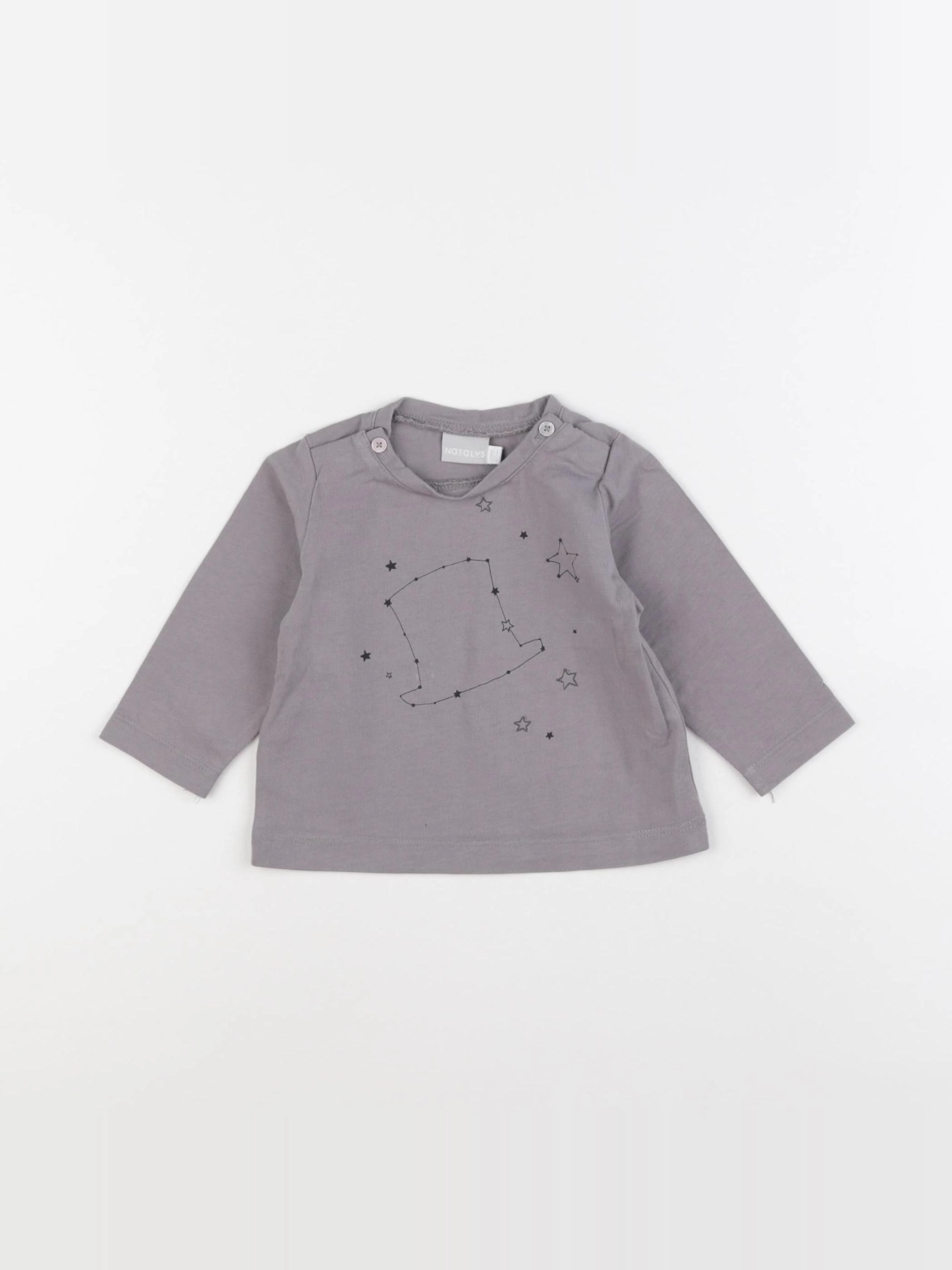Natalys - tee-shirt gris - 6 mois