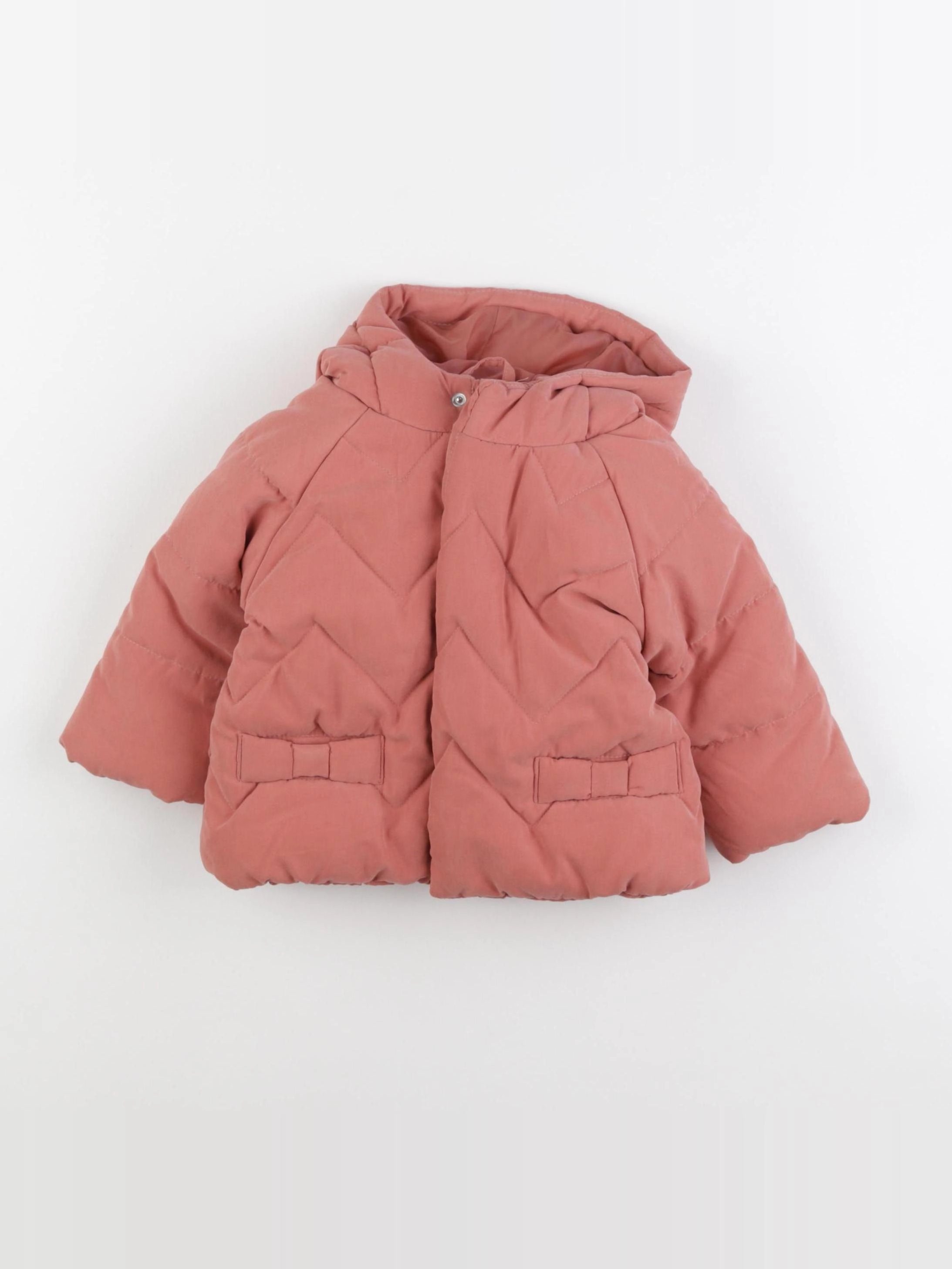 Vertbaudet - doudoune rose - 9 mois