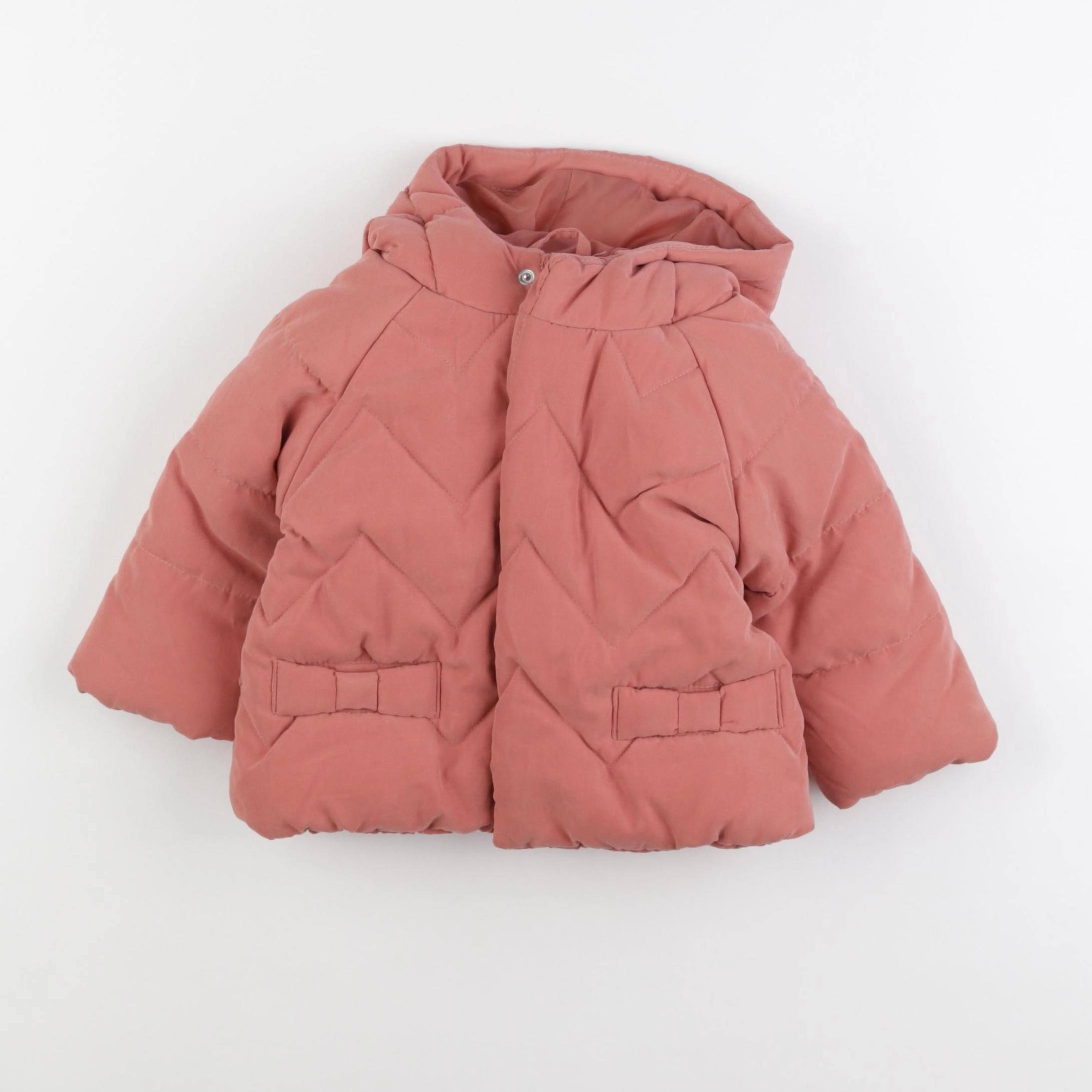 Vertbaudet - doudoune rose - 9 mois