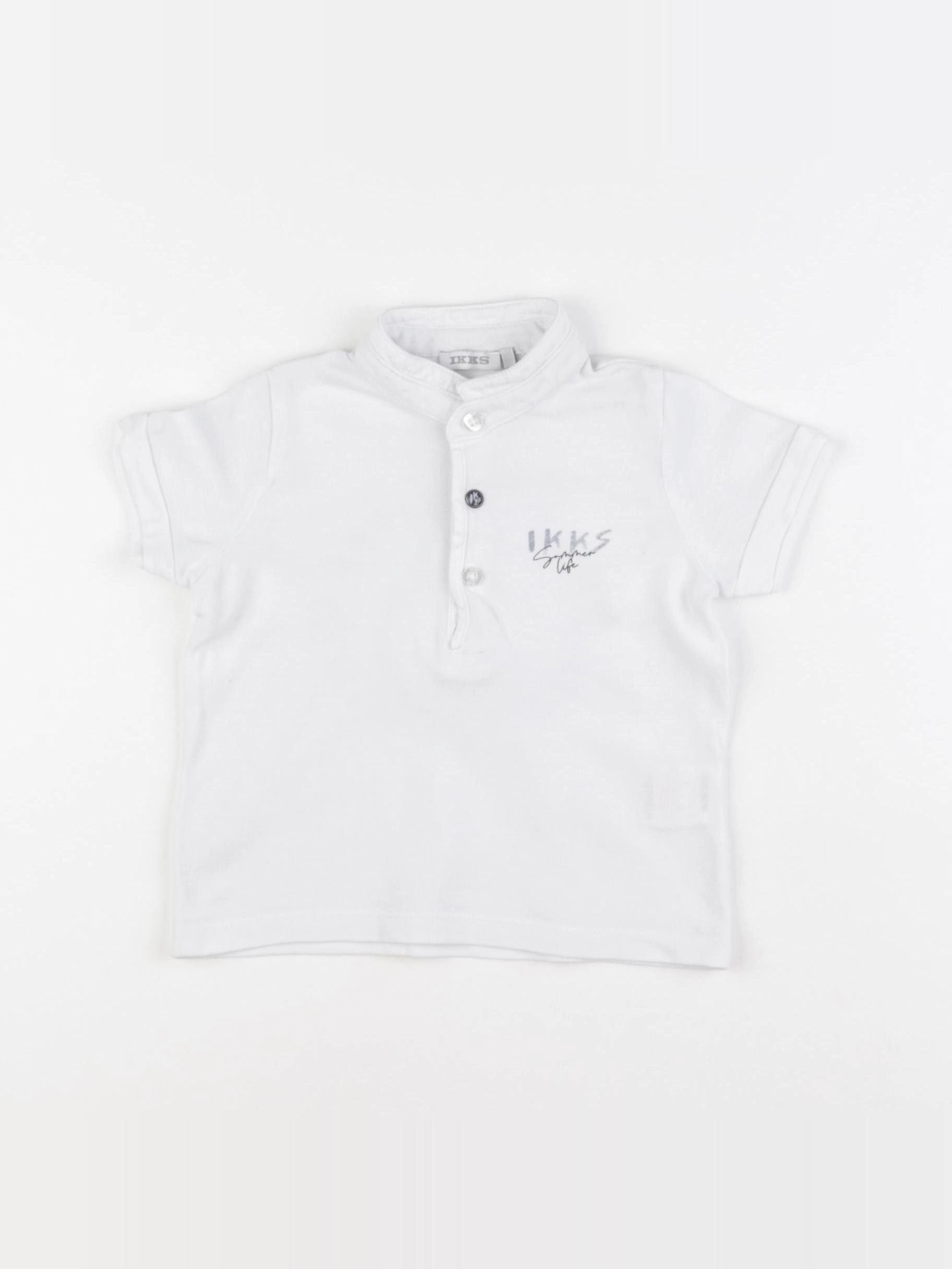 IKKS - polo imprimé au dos blanc - 12 mois