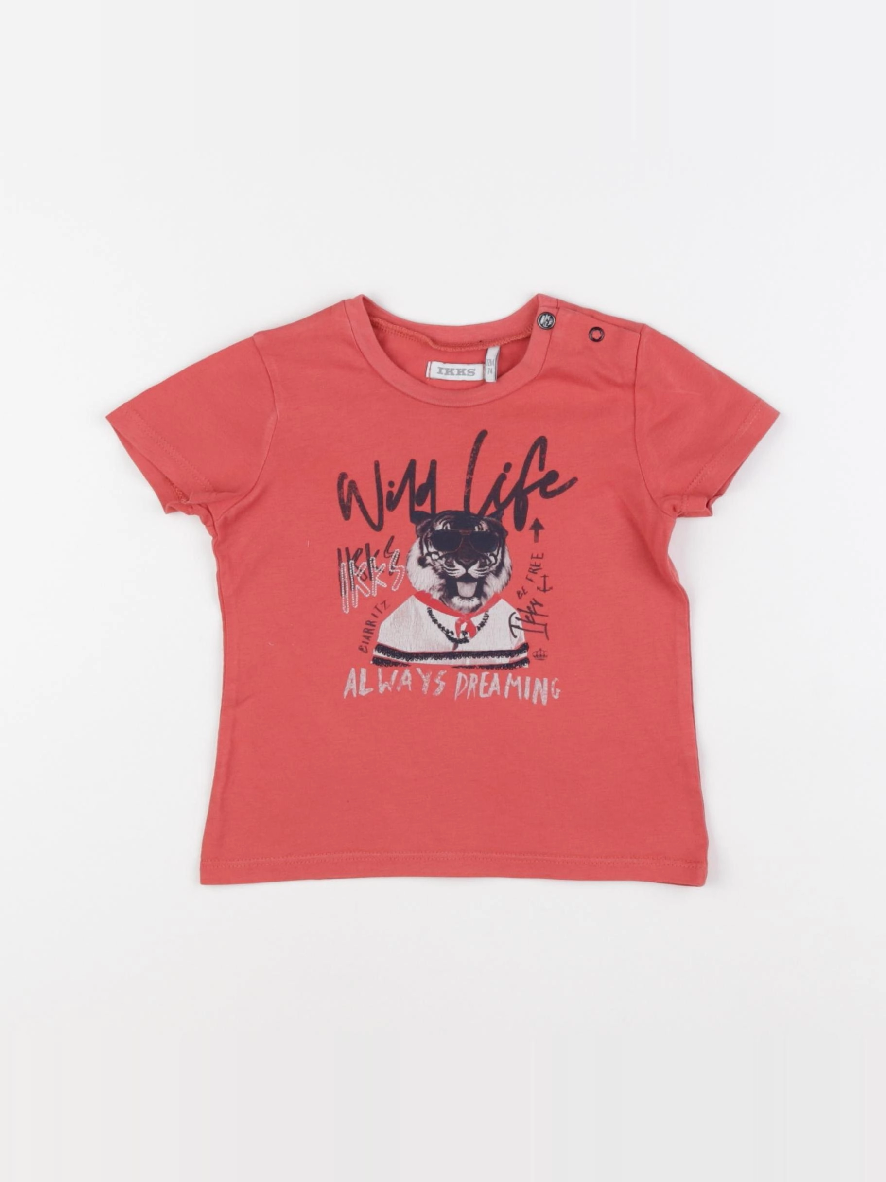 IKKS - tee-shirt rouge - 12 mois