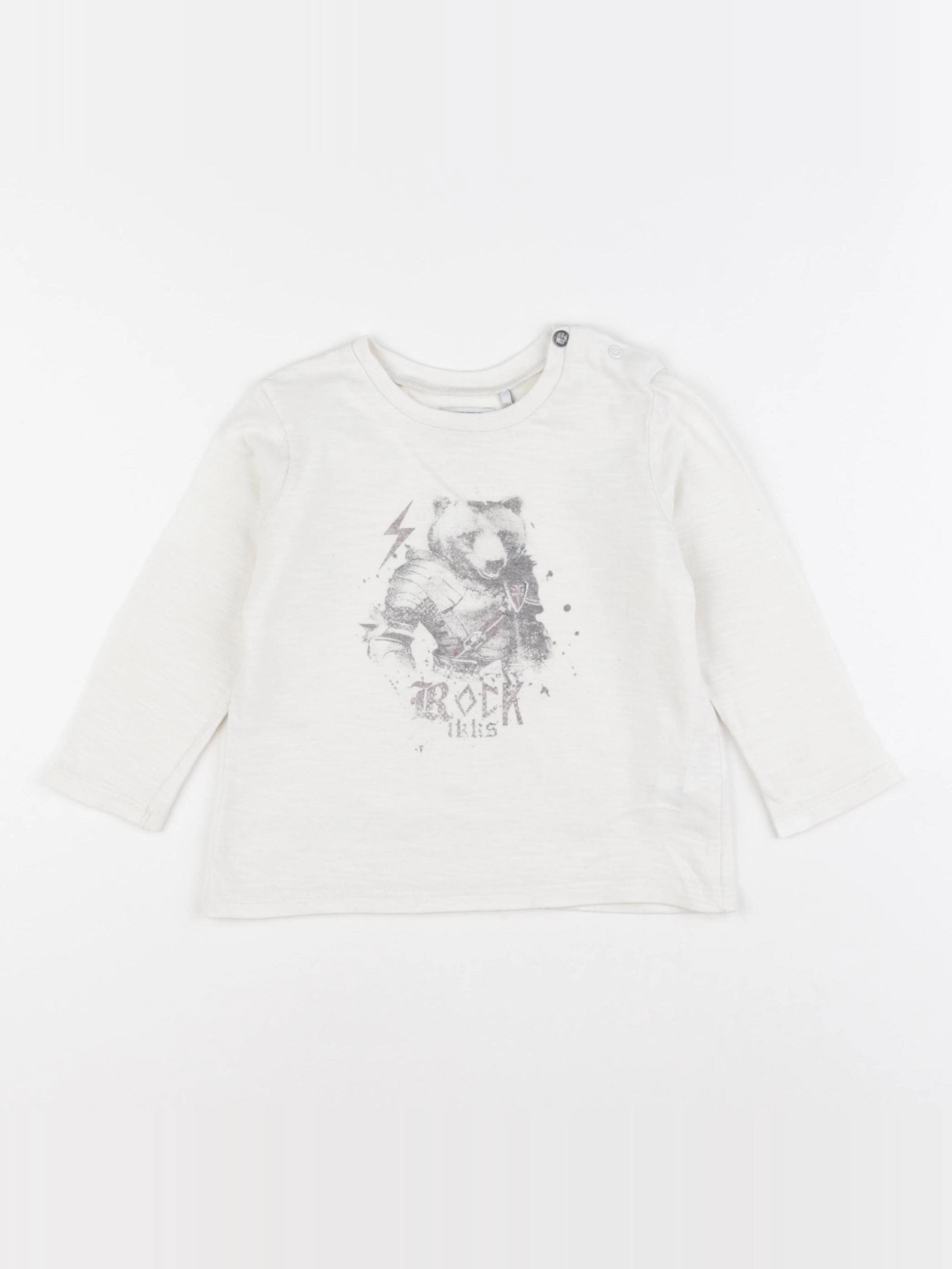 IKKS - tee-shirt beige - 18 mois