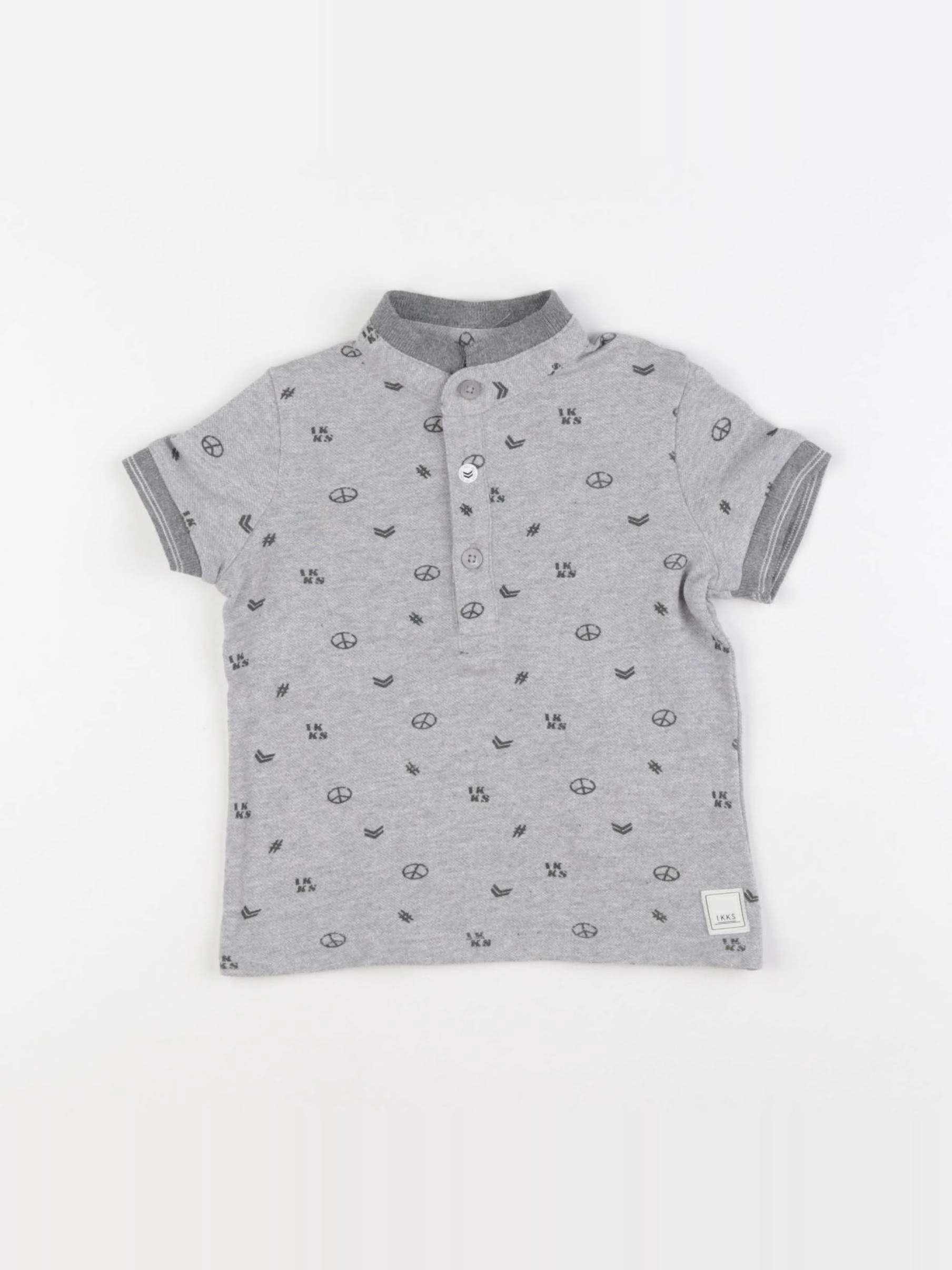 IKKS - polo gris - 12 mois