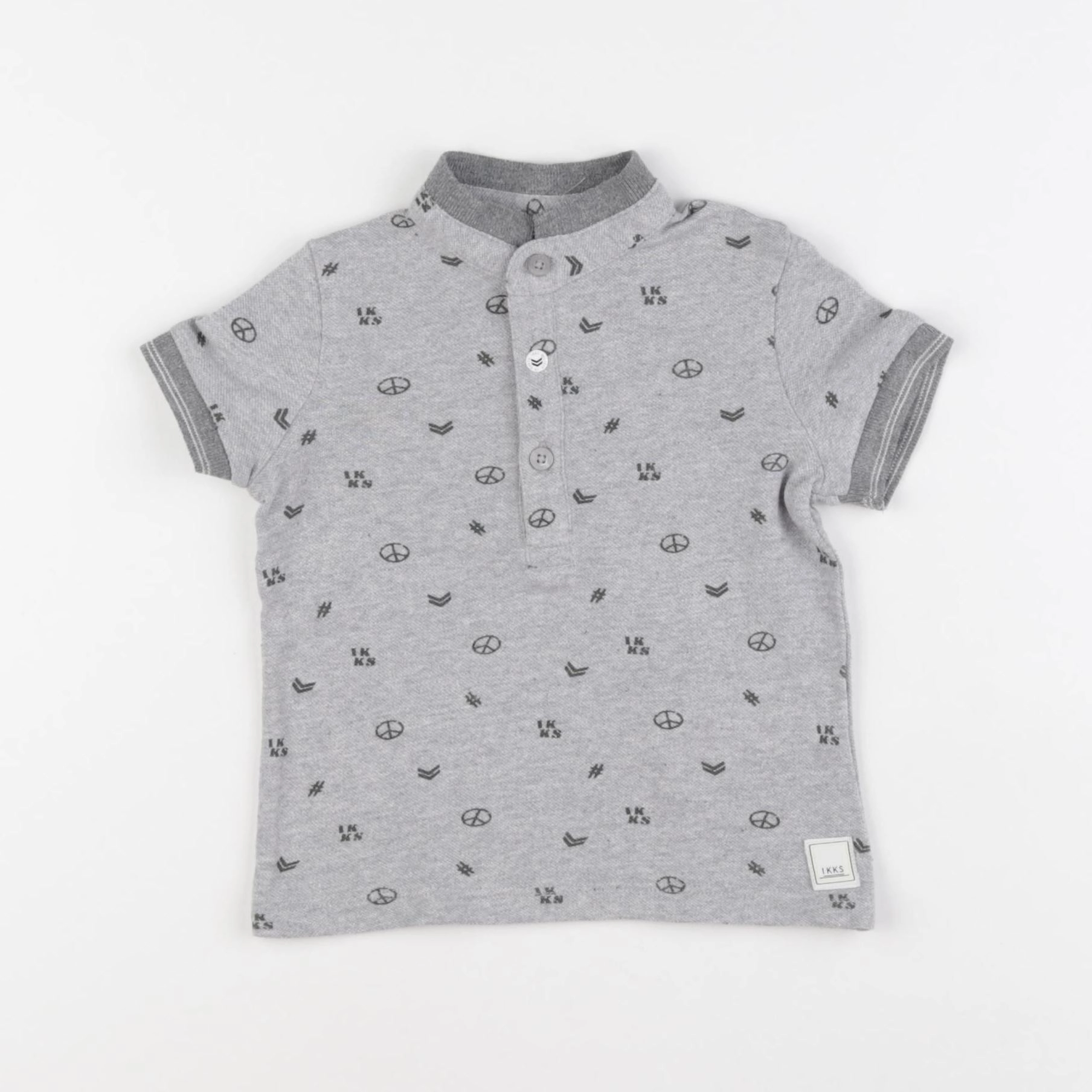 IKKS - polo gris - 12 mois