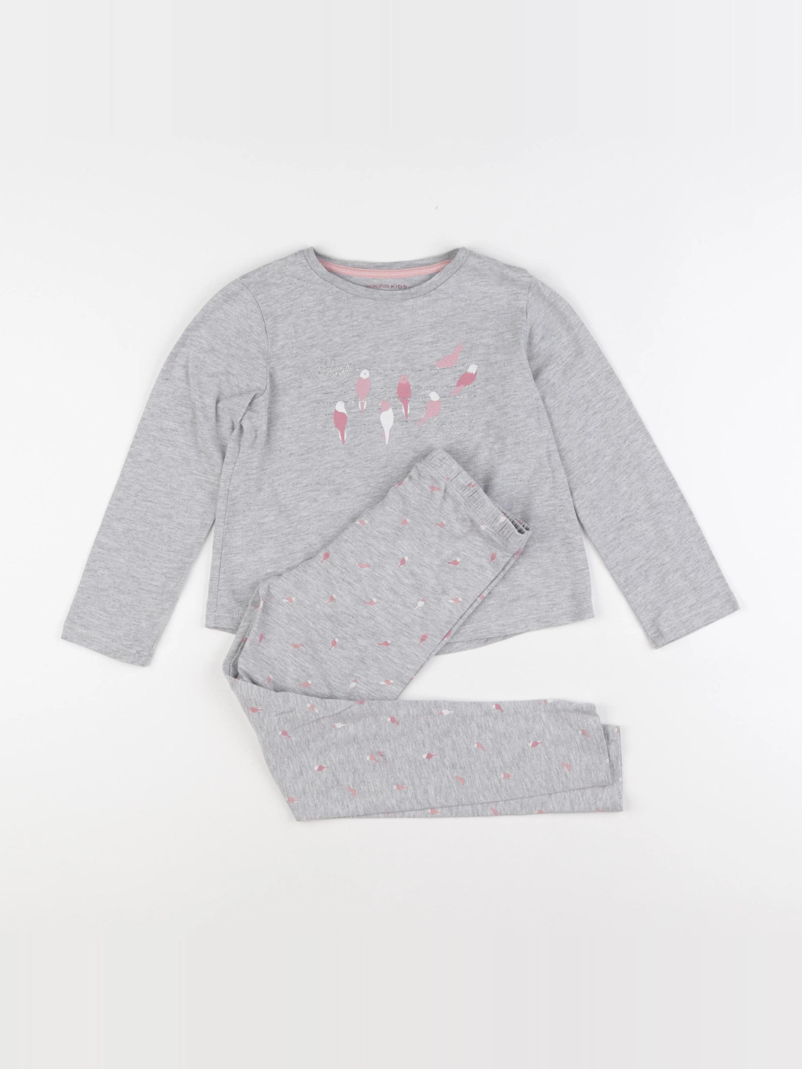 Monoprix - pyjama coton gris - 5 ans