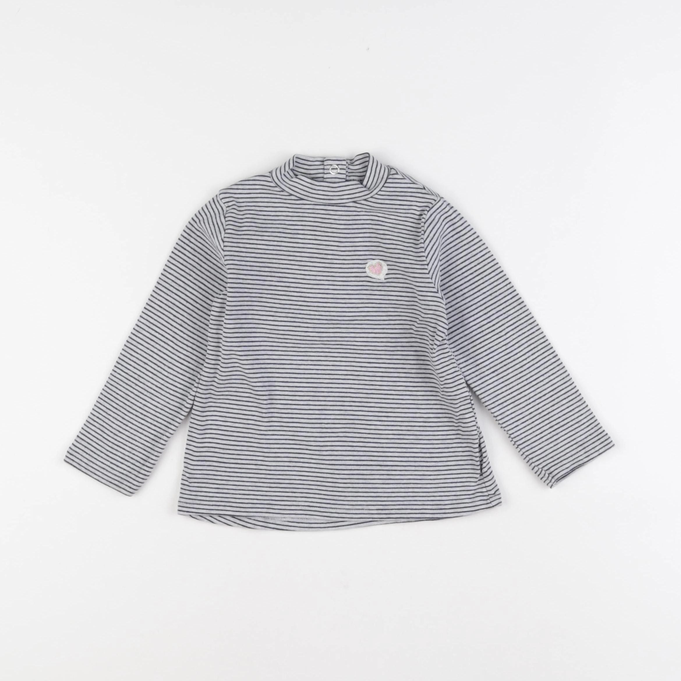 Zara - sous-pull bleu, gris - 18/24 mois