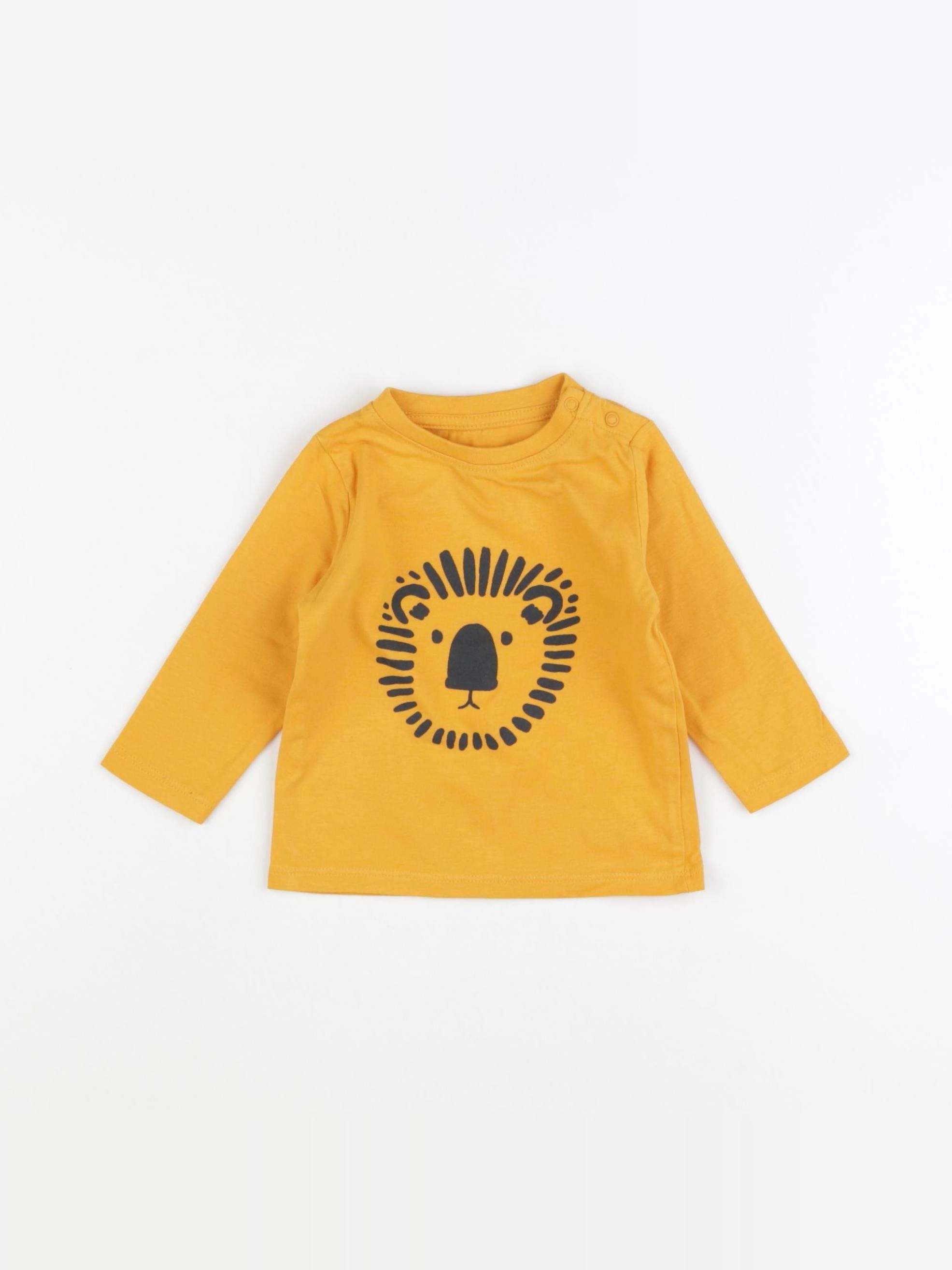 Vertbaudet - tee-shirt jaune - 6 mois