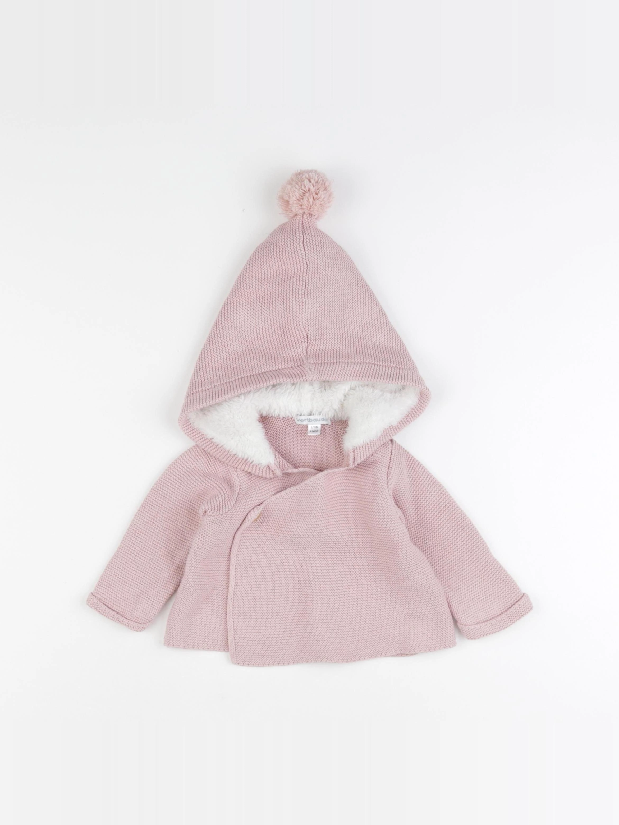 Vertbaudet - gilet rose - 6 mois