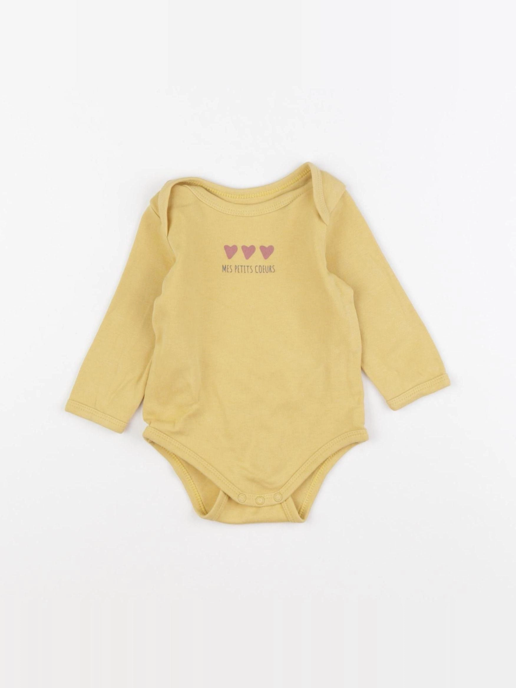 Vertbaudet - body jaune - 6 mois