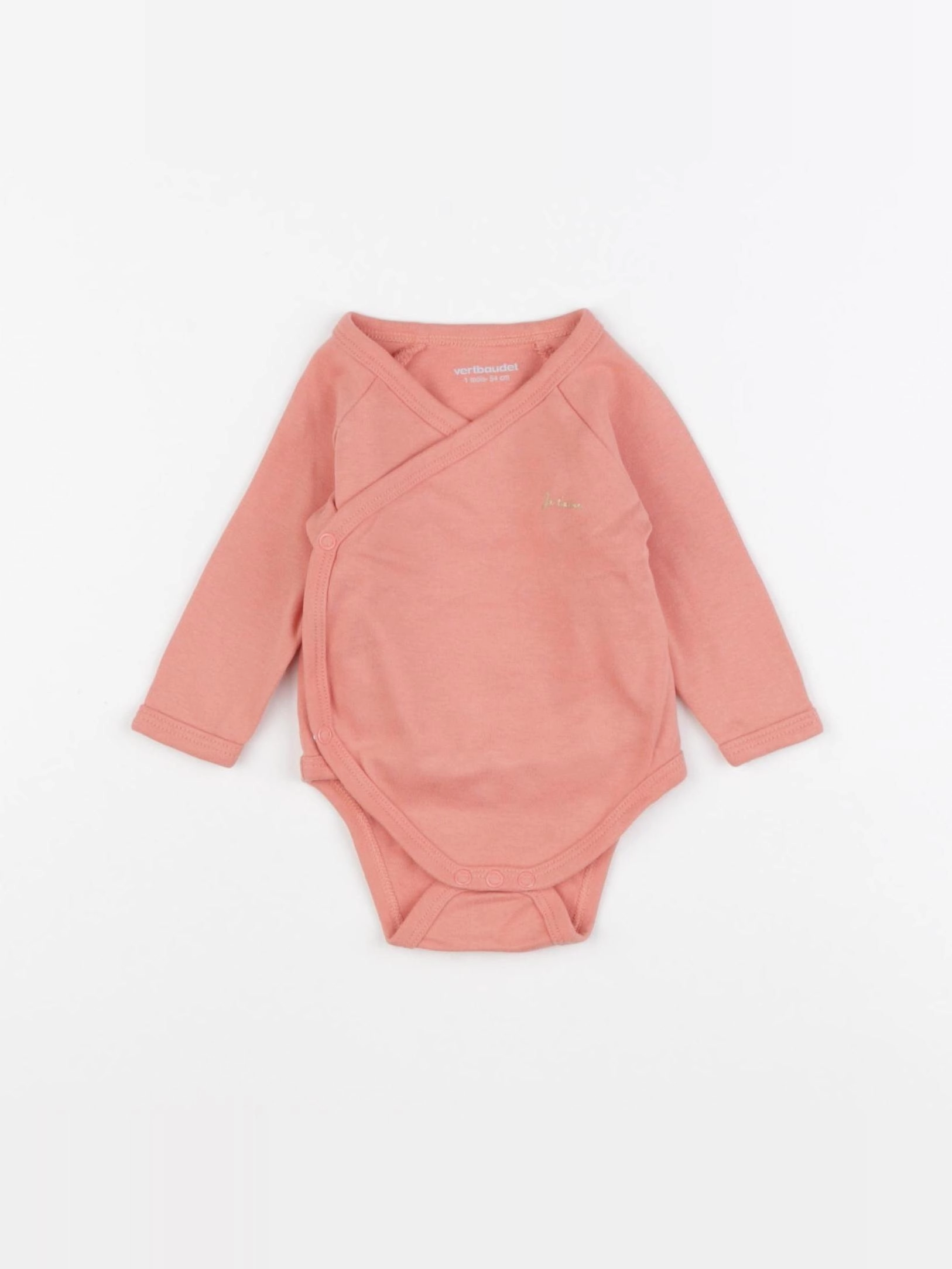 Vertbaudet - body rose - 1 mois