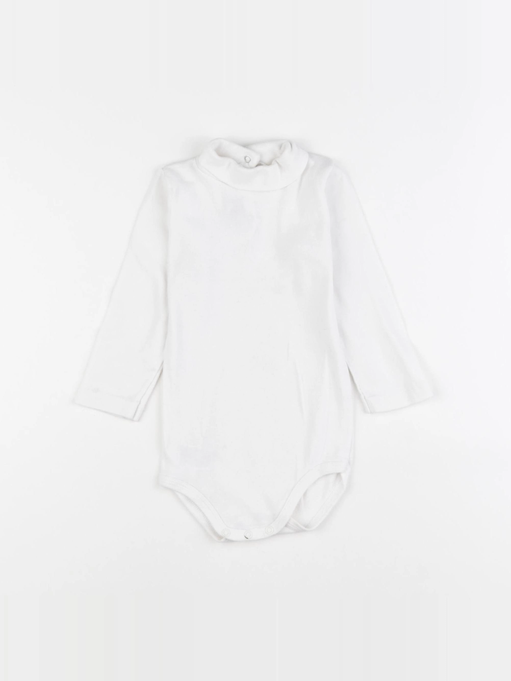 Petit Bateau - body à col blanc - 18 mois