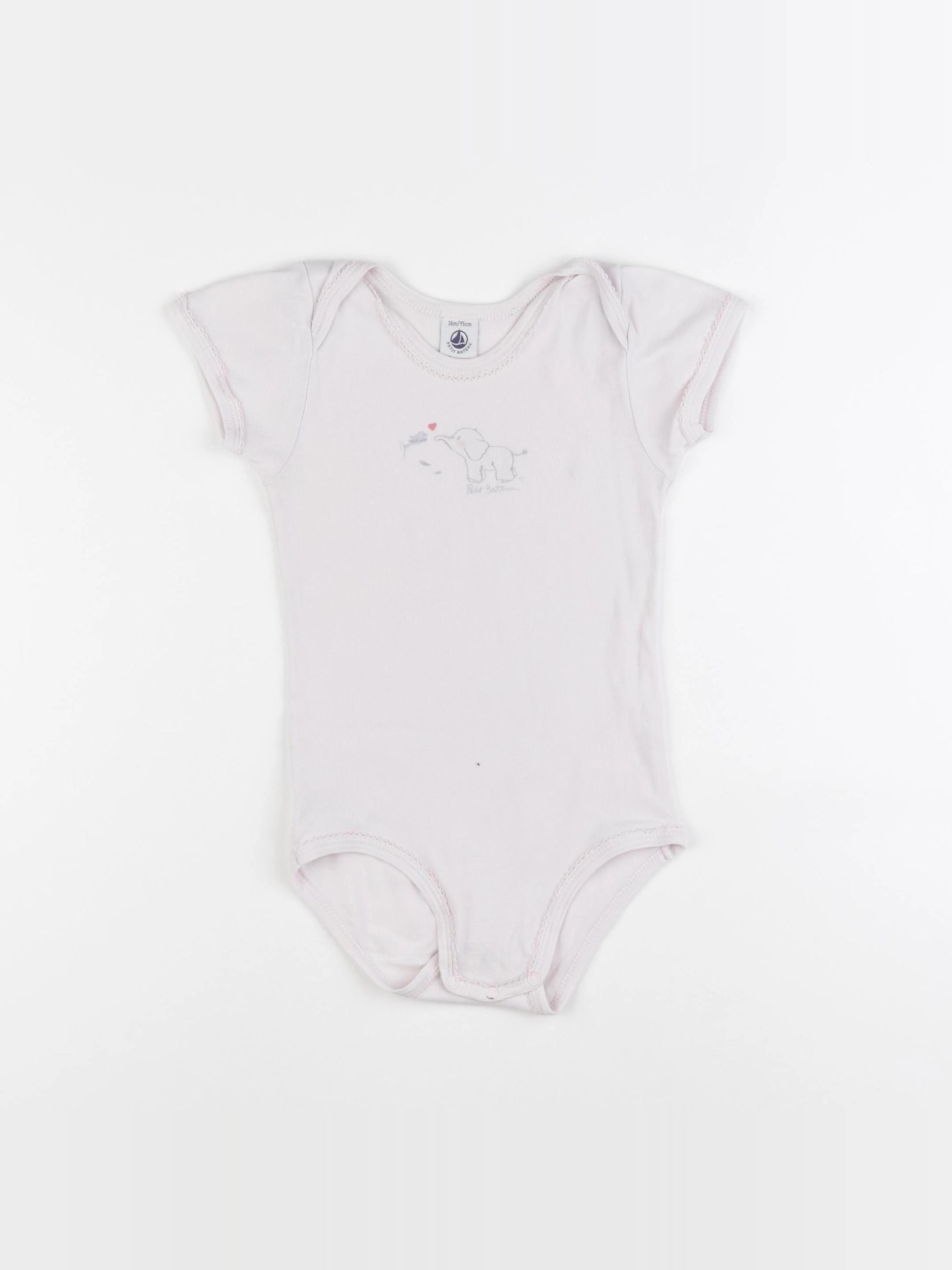 Petit Bateau - body rose - 36 mois
