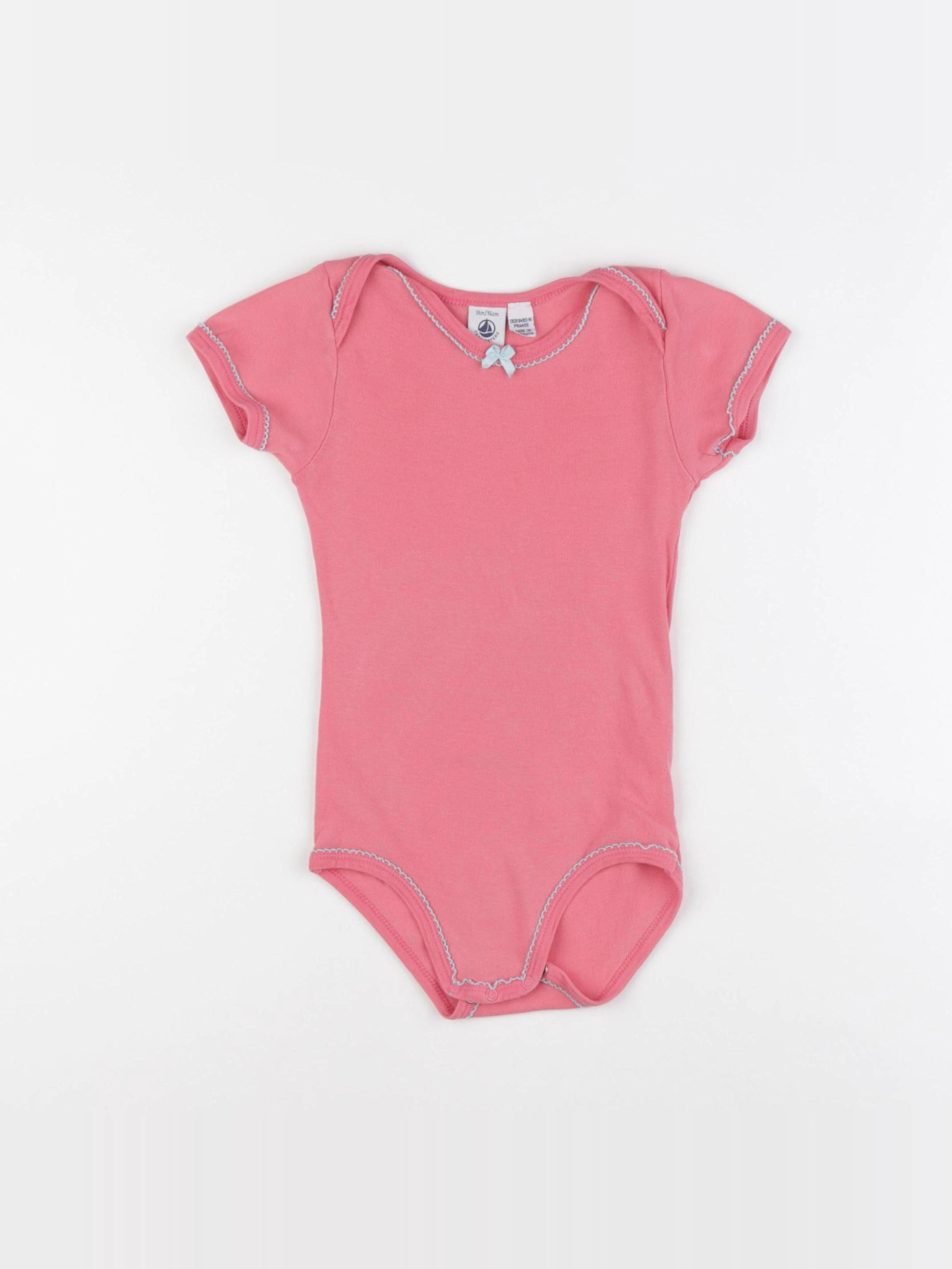 Petit Bateau - body rose - 36 mois