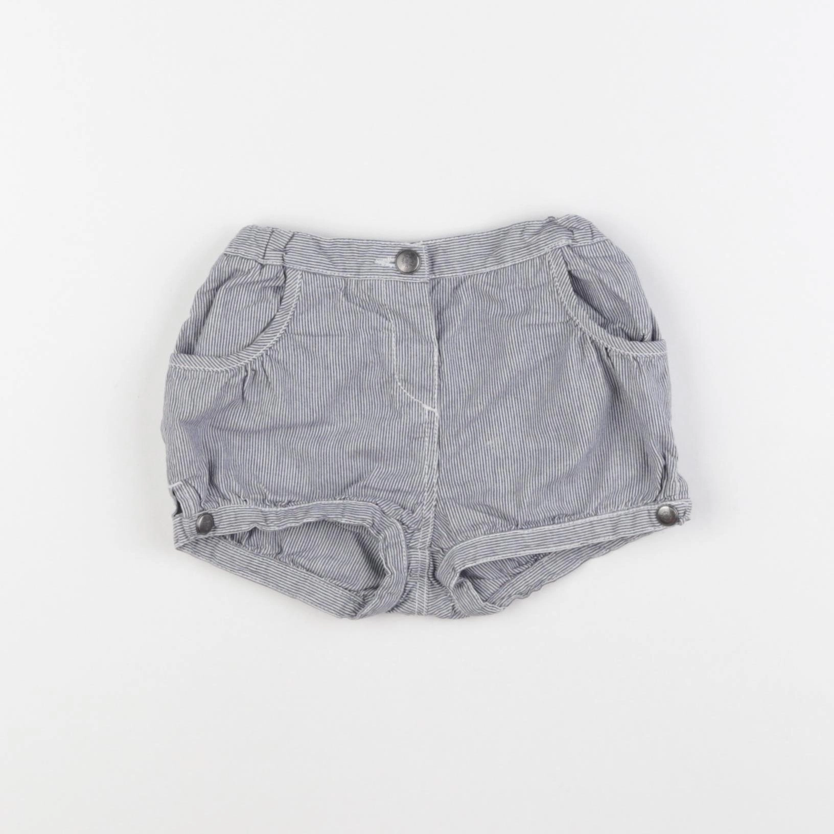 Boutchou - short bleu, blanc - 24 mois