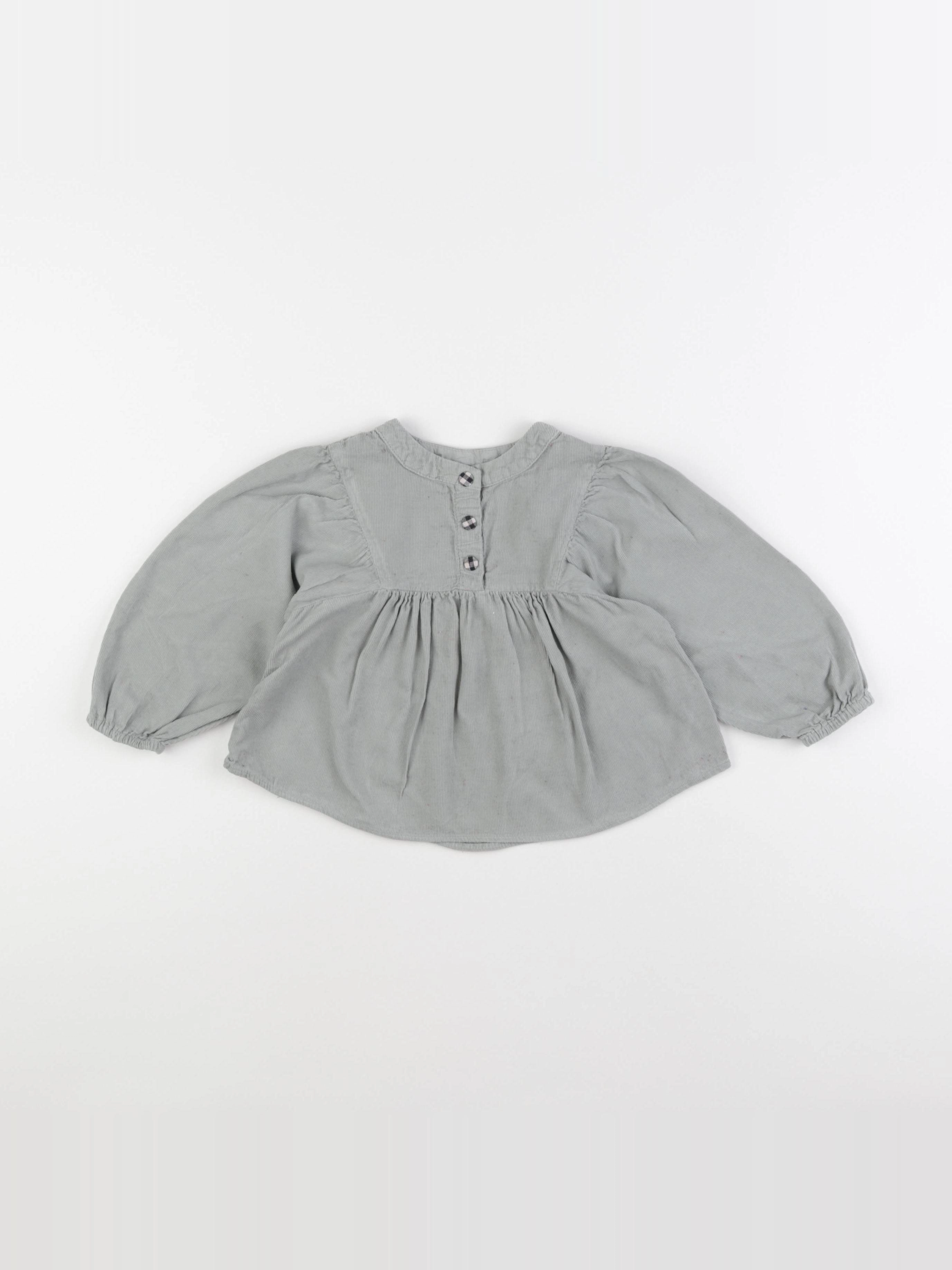 Zara - blouse vert - 18/24 mois