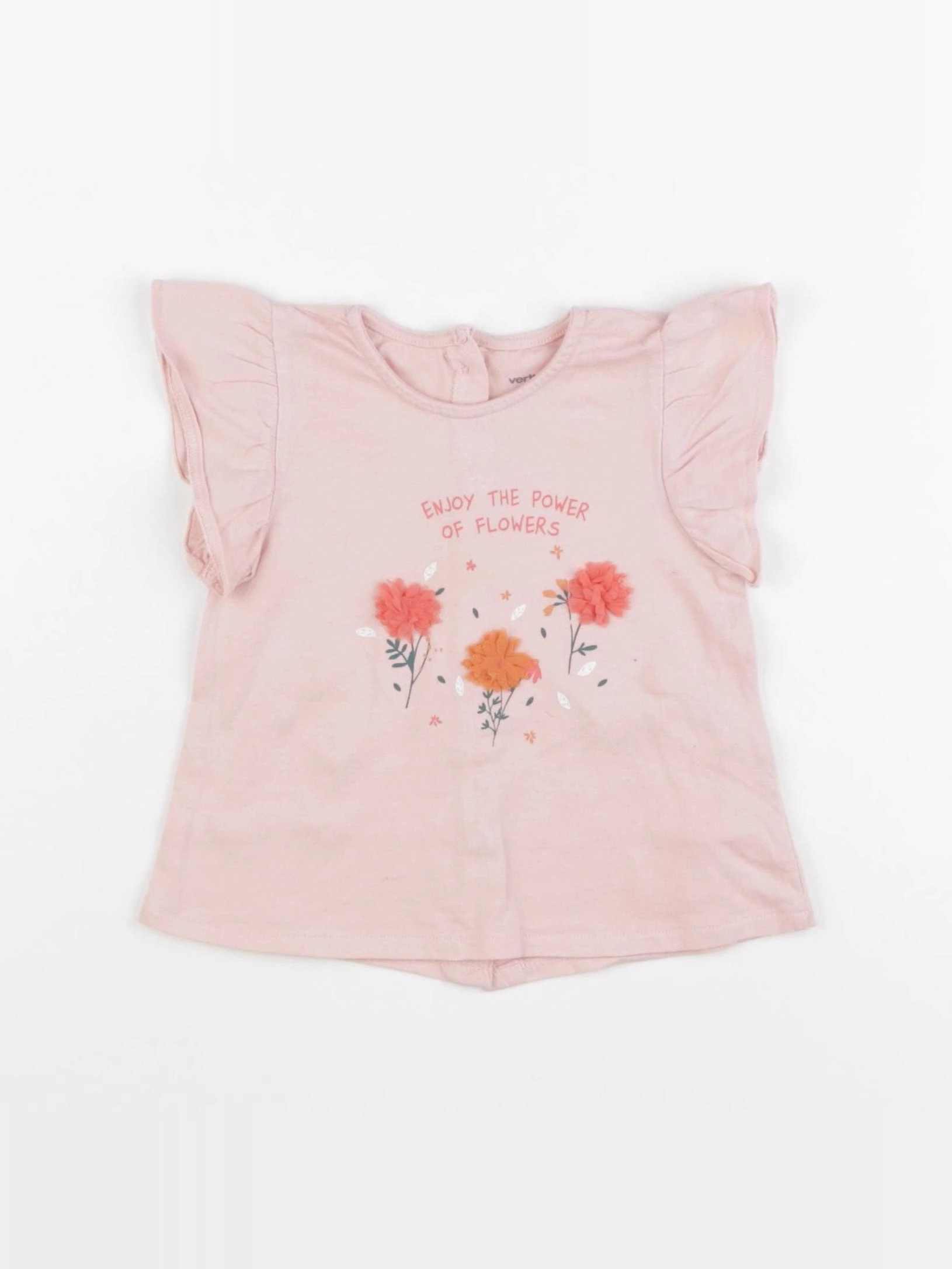 Vertbaudet - tee-shirt rose - 9 mois