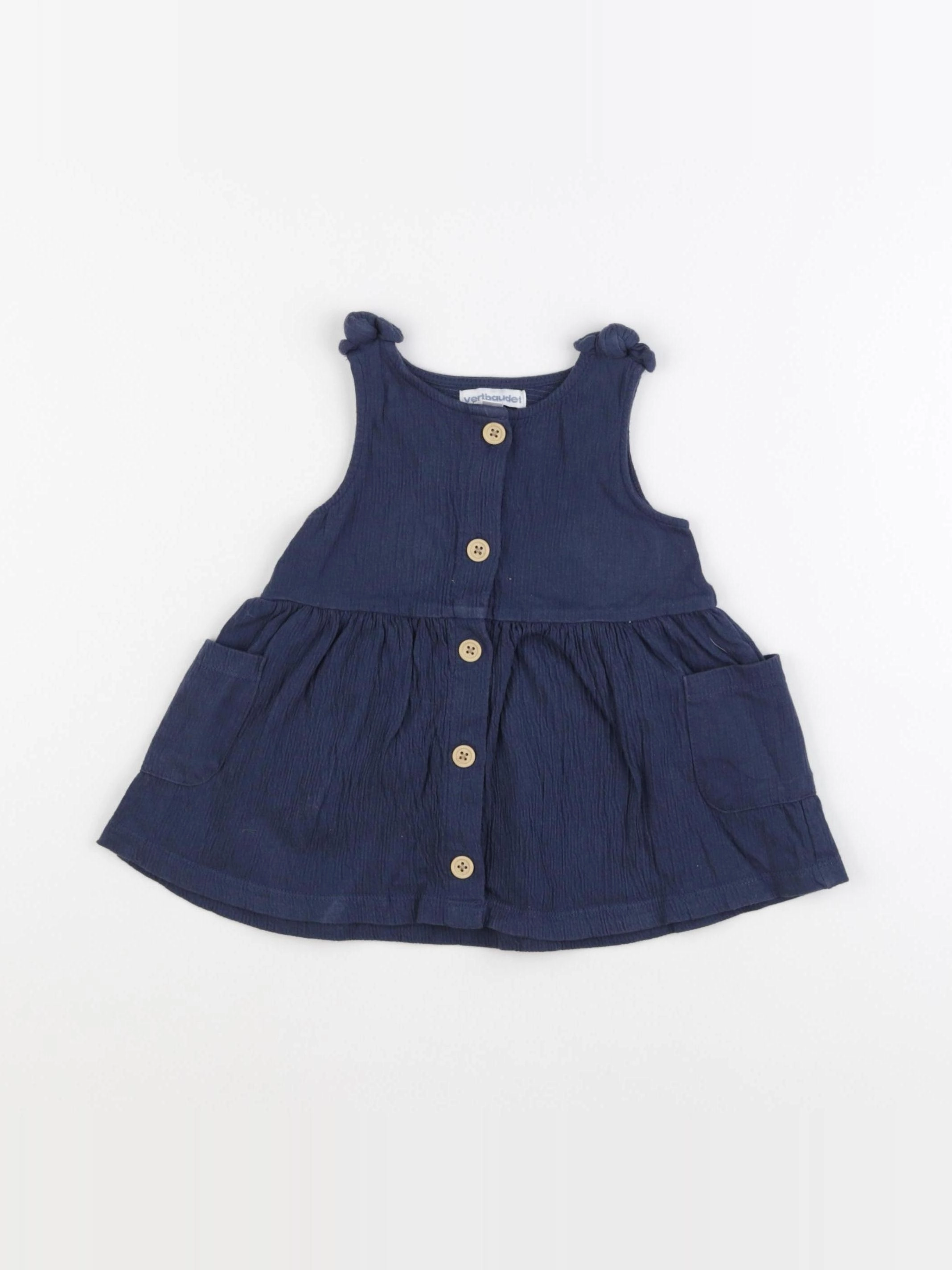 Vertbaudet - robe bleu - 9 mois