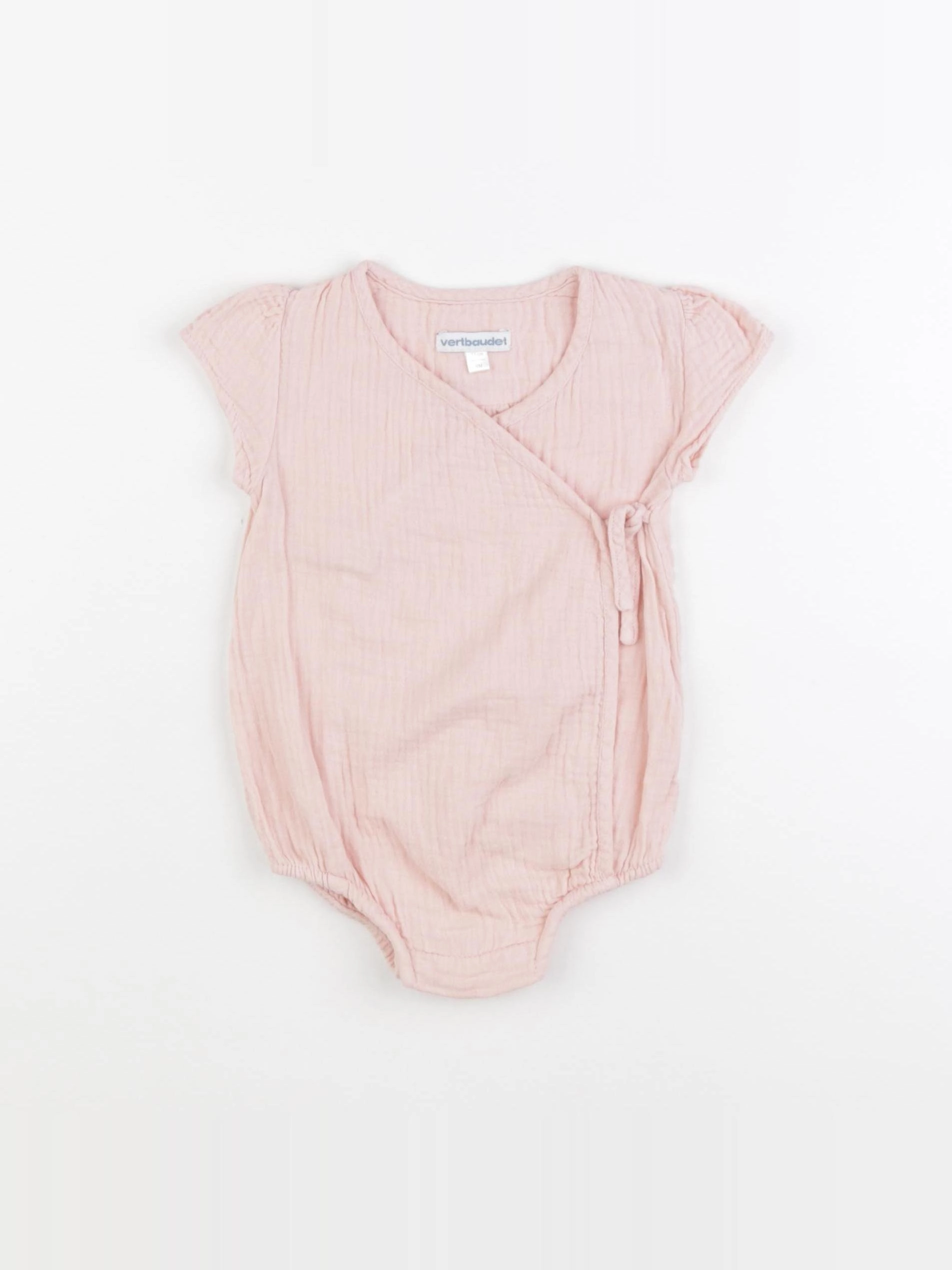 Vertbaudet - combinaison rose - 9 mois