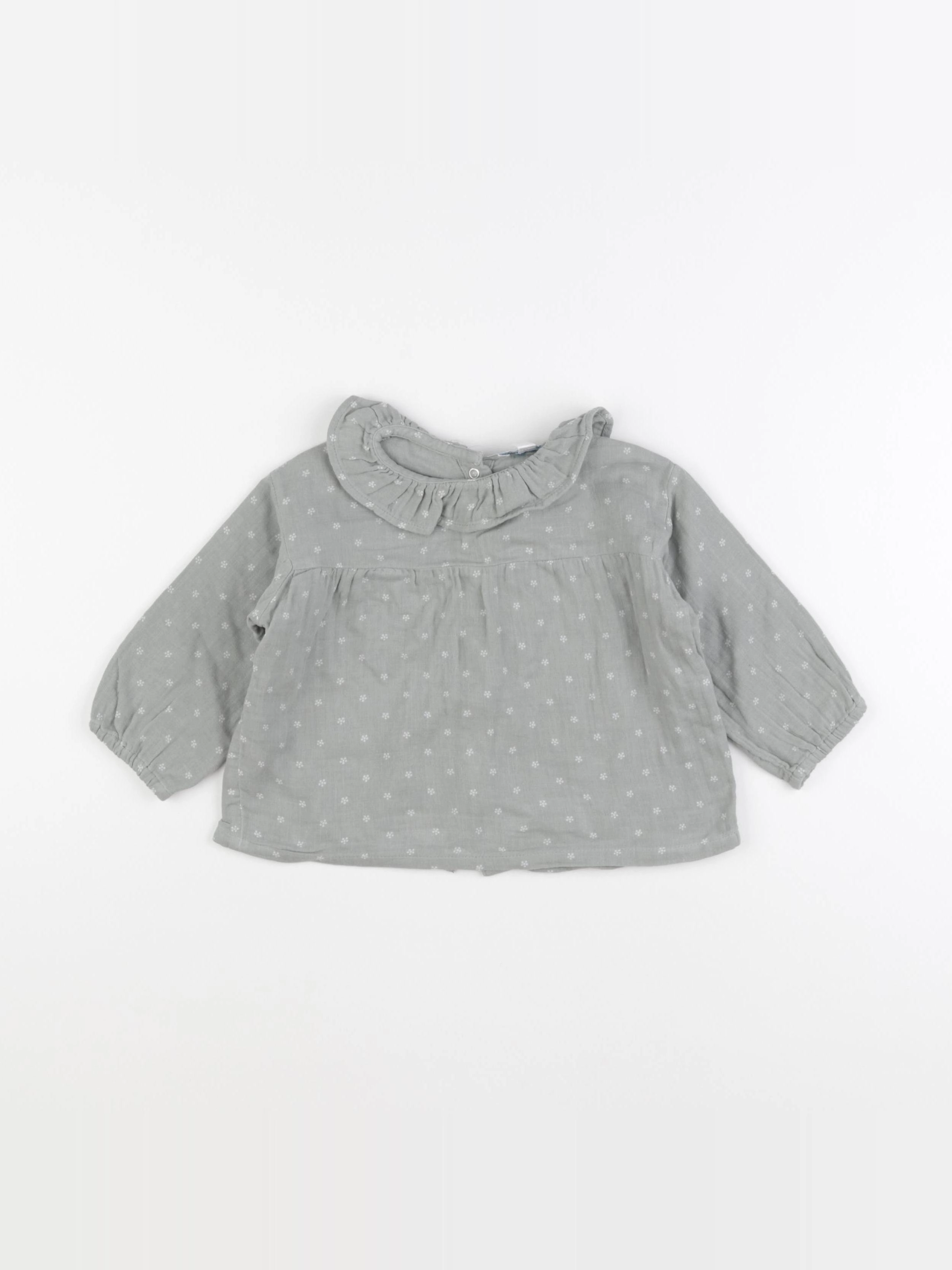 Vertbaudet - blouse vert - 12 mois