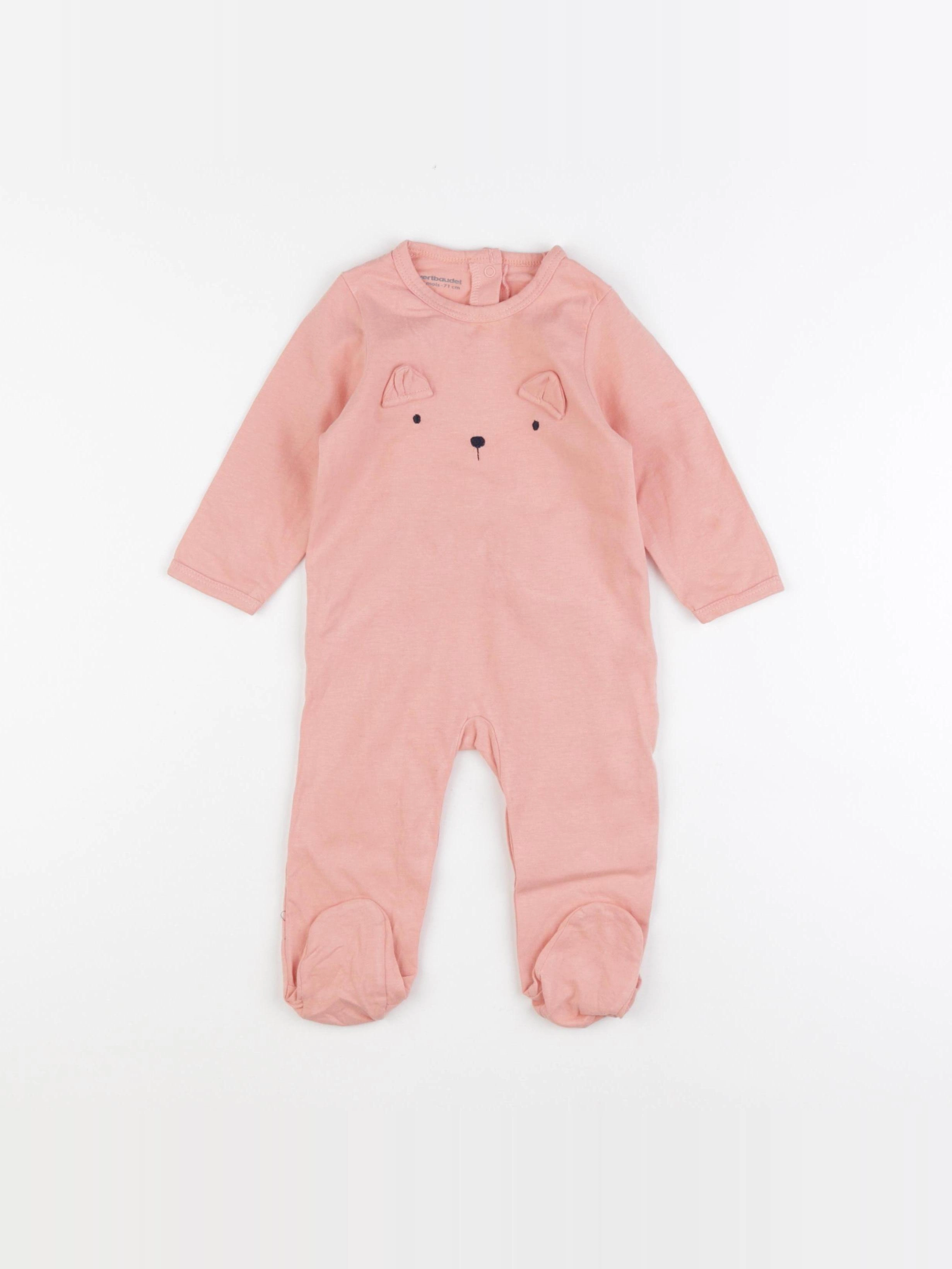 Vertbaudet - pyjama coton rose - 6 mois