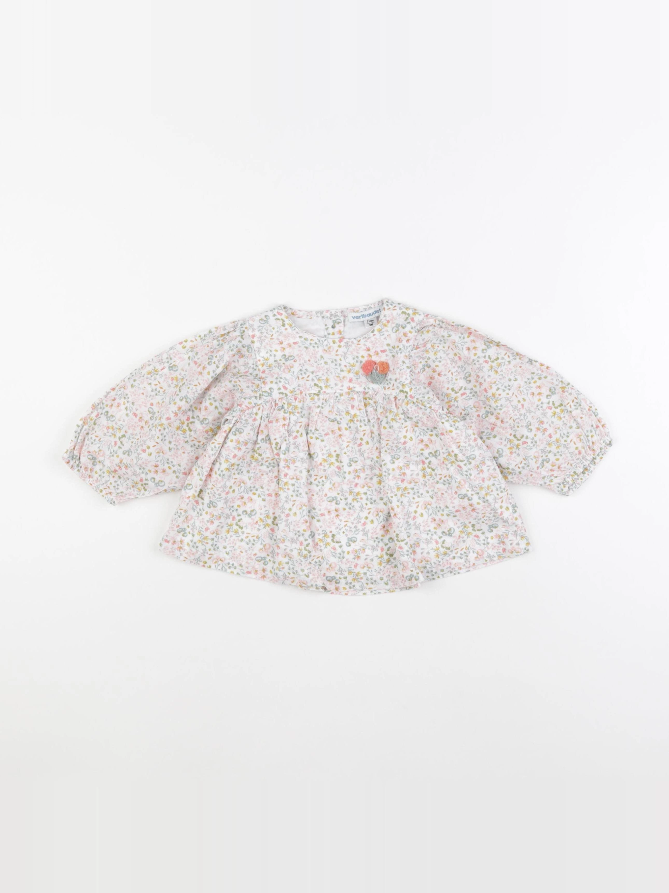 Vertbaudet - blouse multicolore - 9 mois