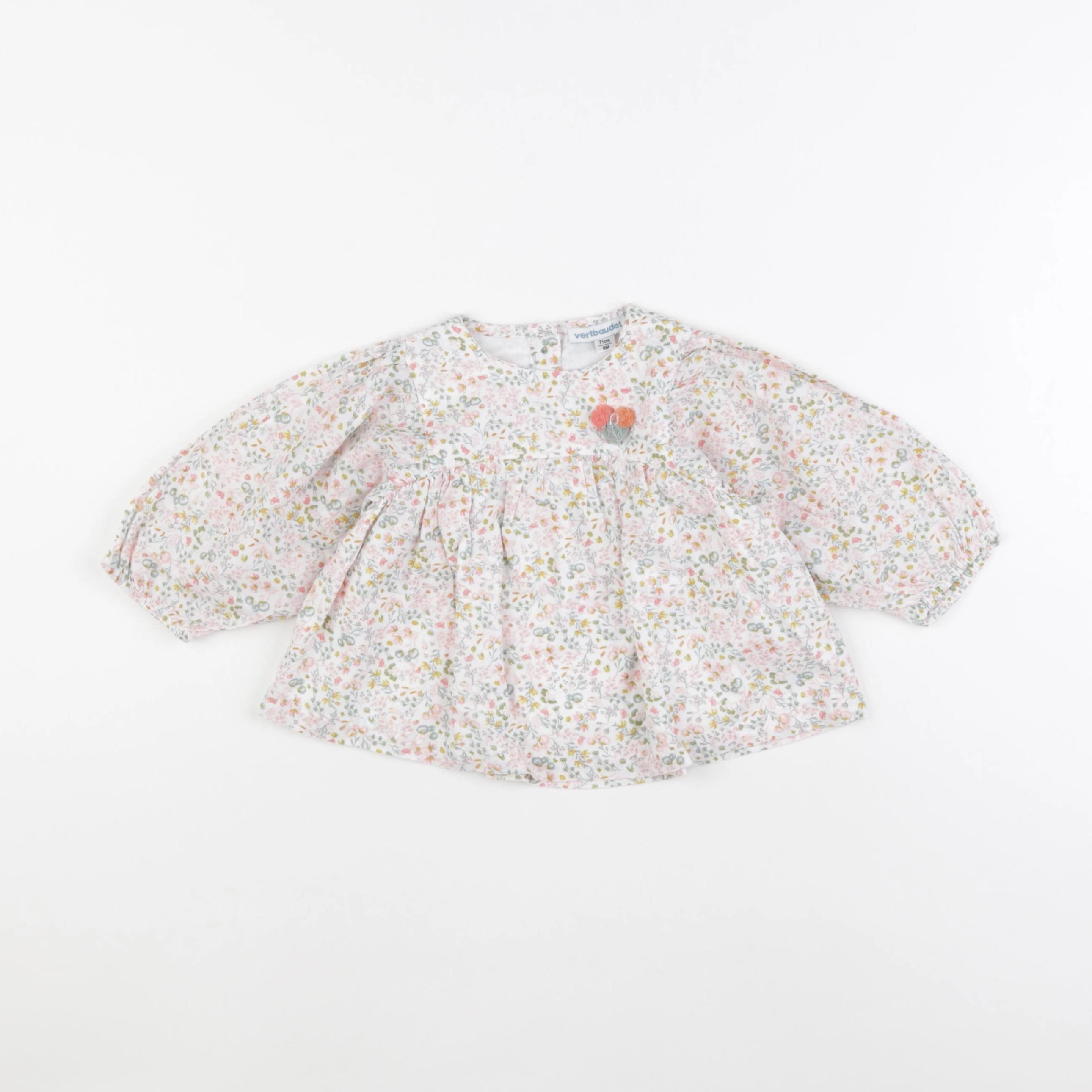 Vertbaudet - blouse multicolore - 9 mois