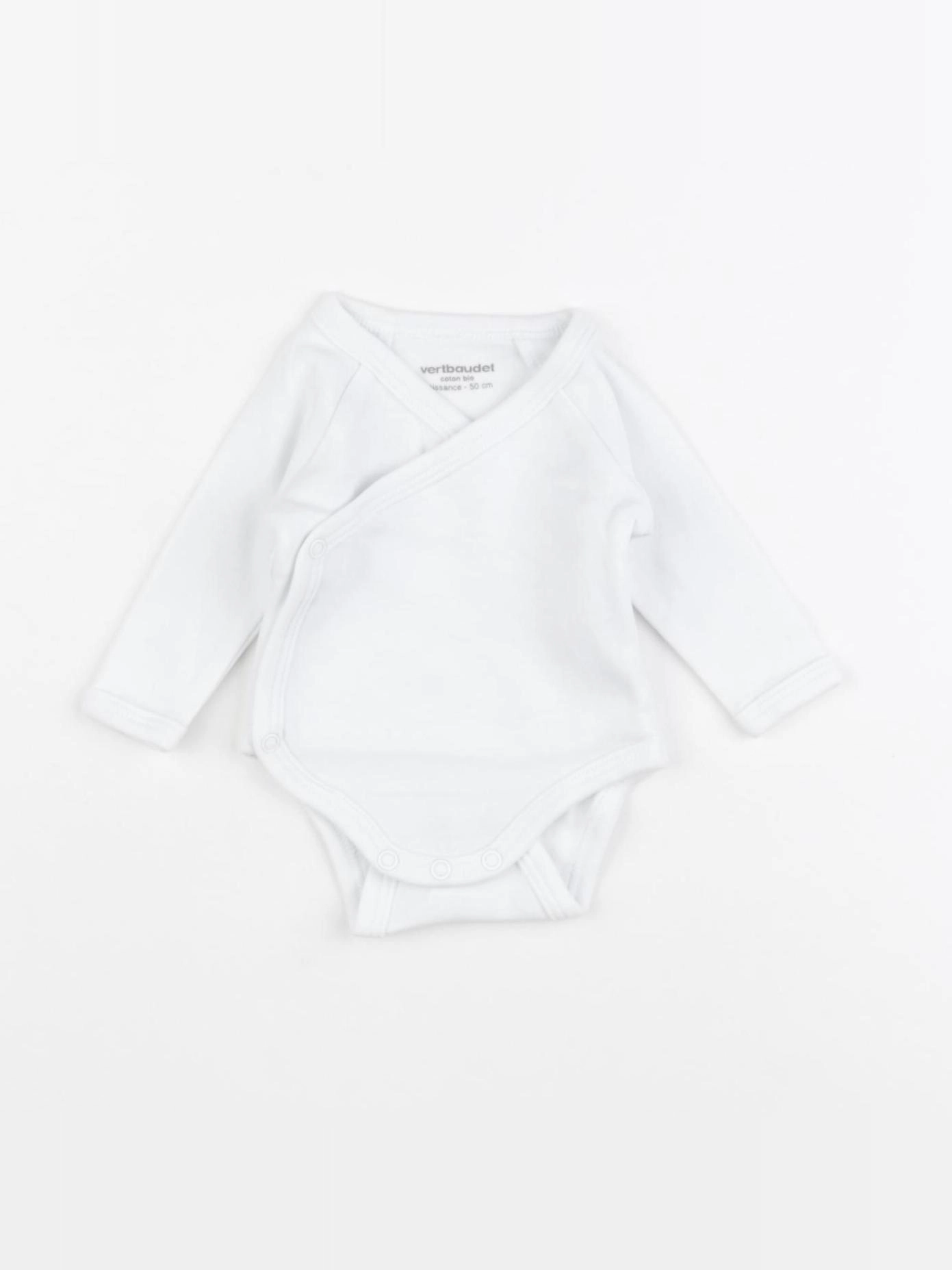 Vertbaudet - body blanc - 0 mois