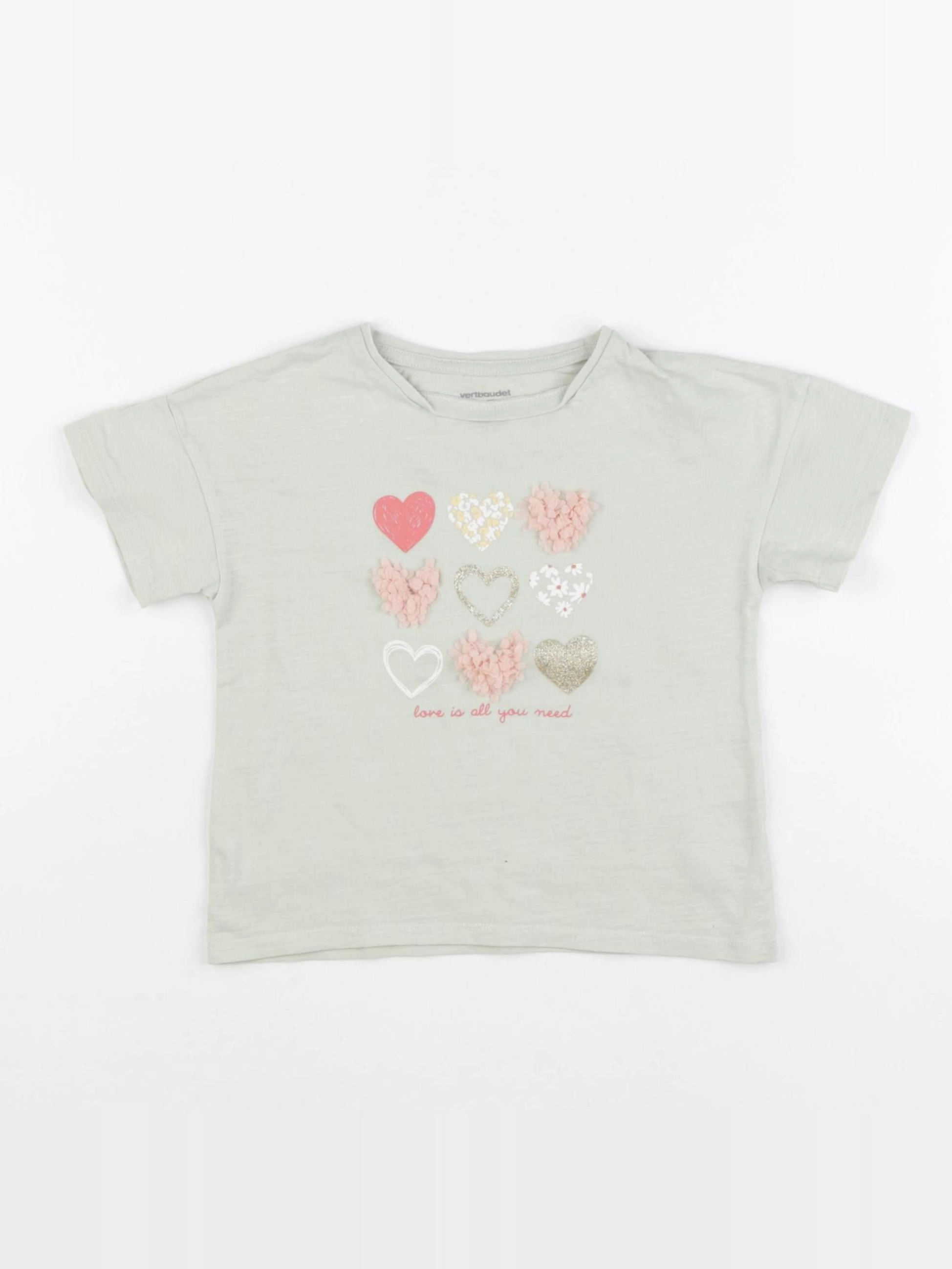 Vertbaudet - tee-shirt vert - 3 ans