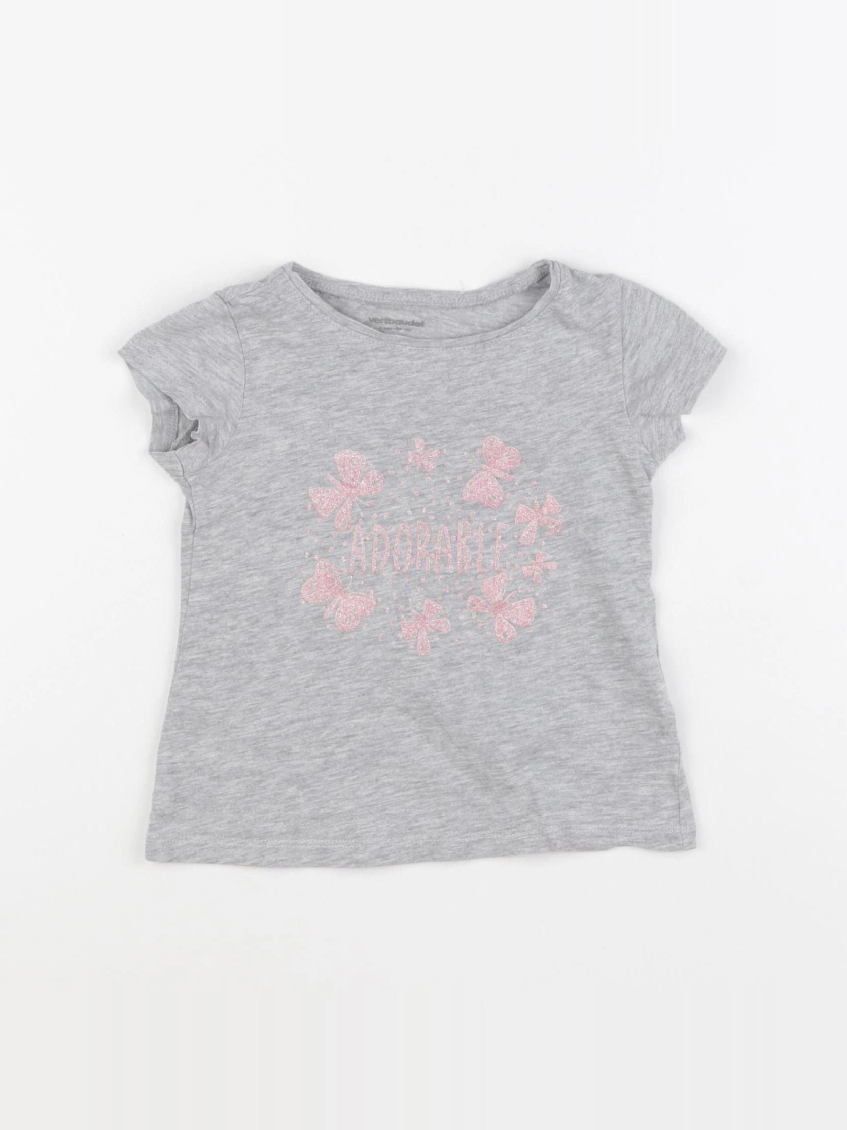 Vertbaudet - tee-shirt gris - 2 ans