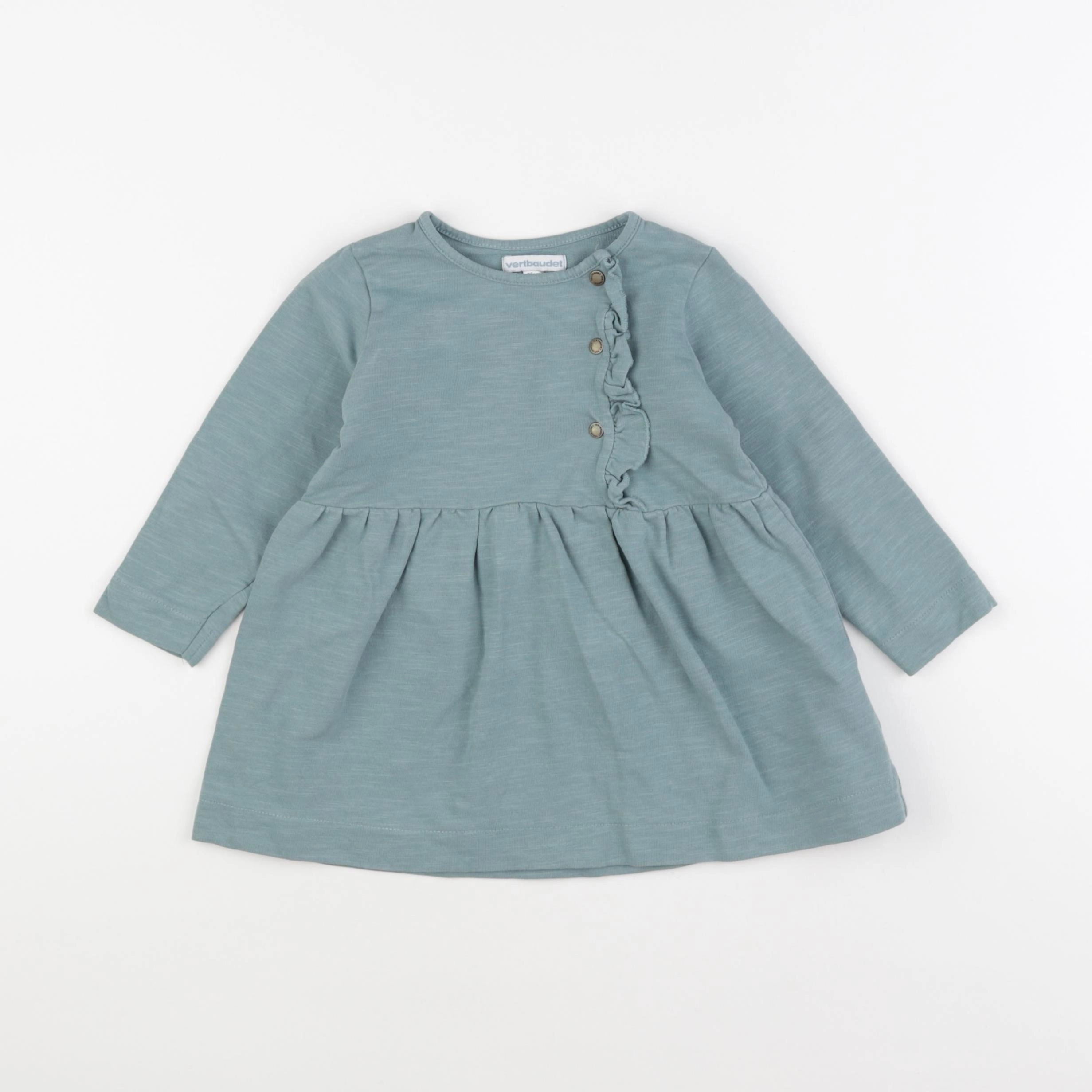 Vertbaudet - robe vert - 24 mois