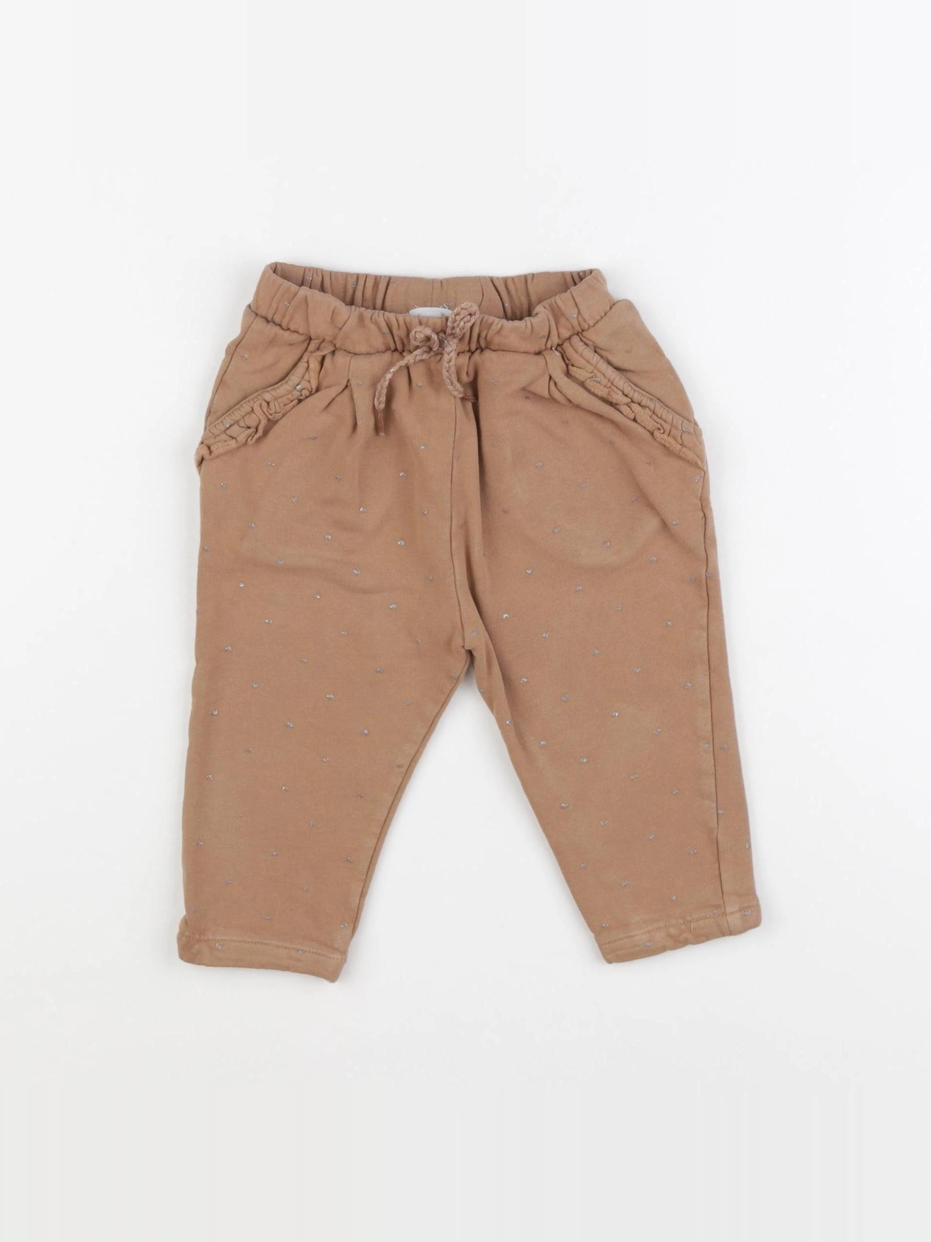 Vertbaudet - jogging doublé marron - 18 mois